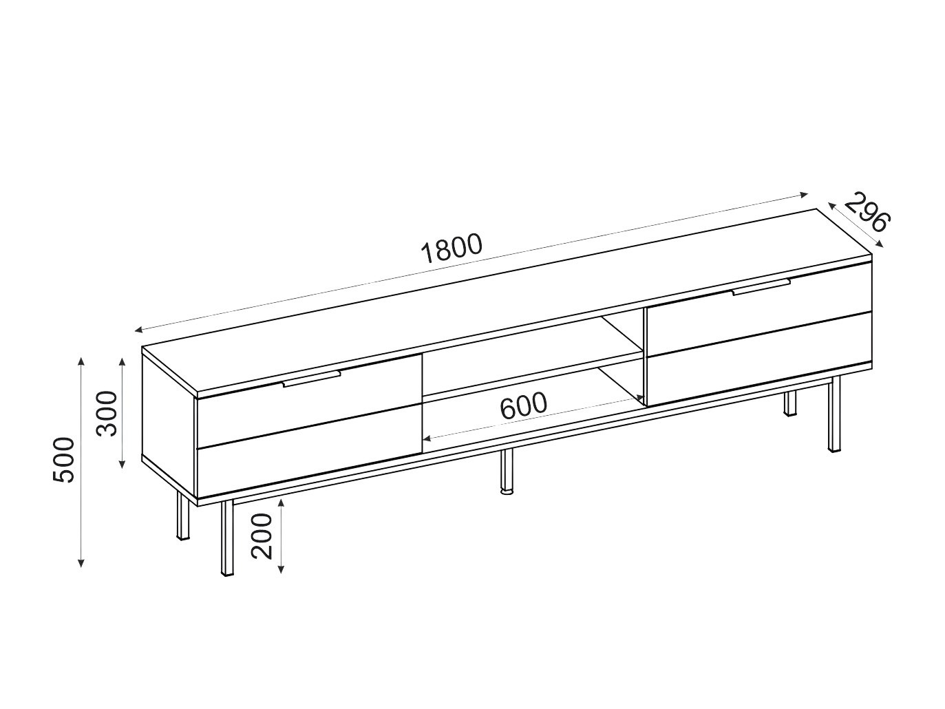 TV-omarica Kailua 2540 (Hrast)
