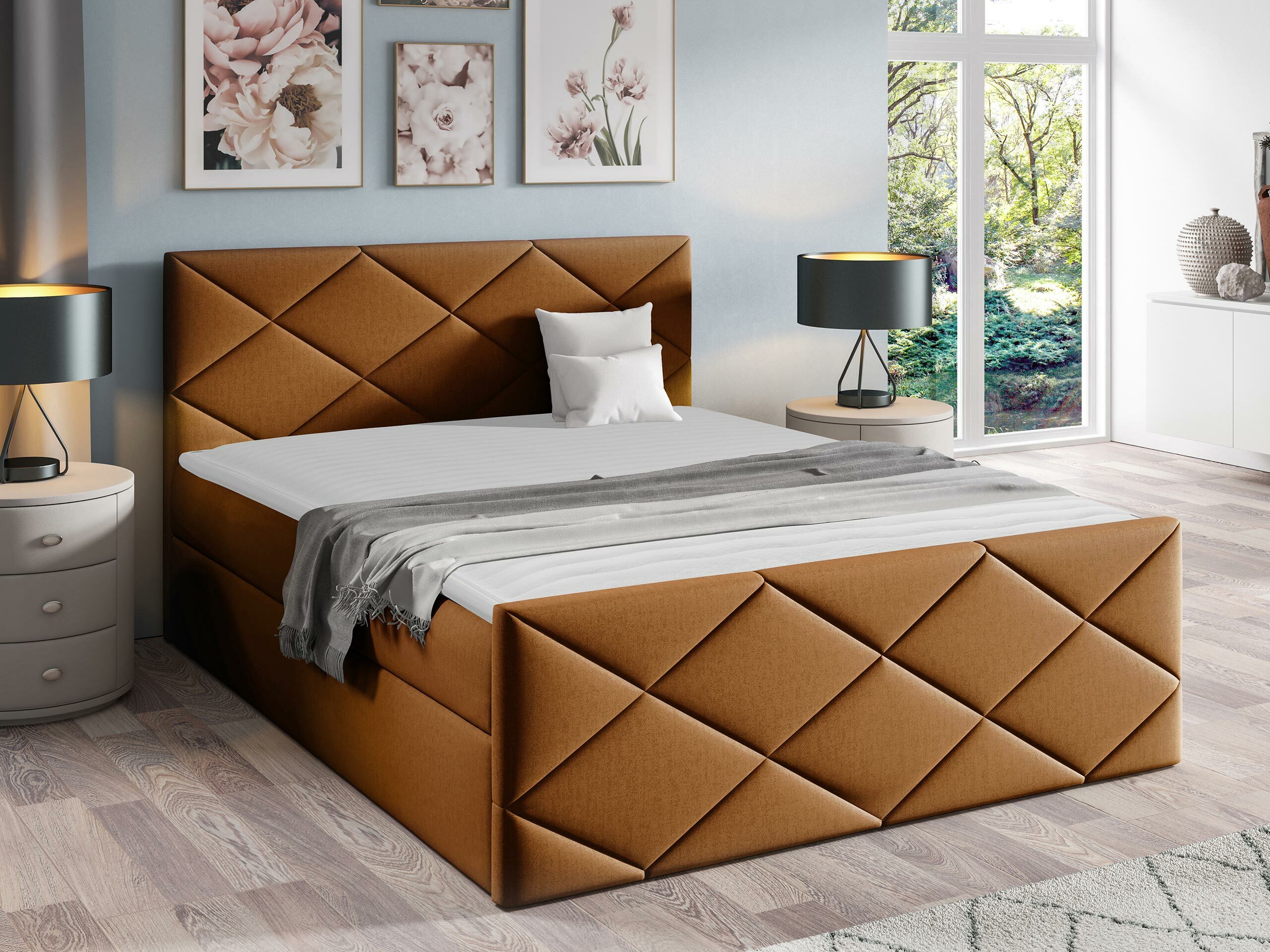 Boxspring postelja Mons (Kameleon 48)