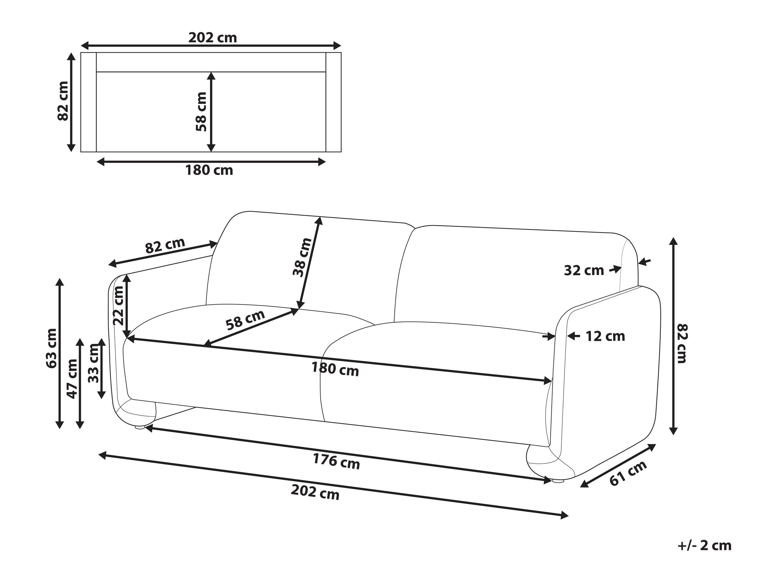 Kavč Berwyn 2702 (Rjava)