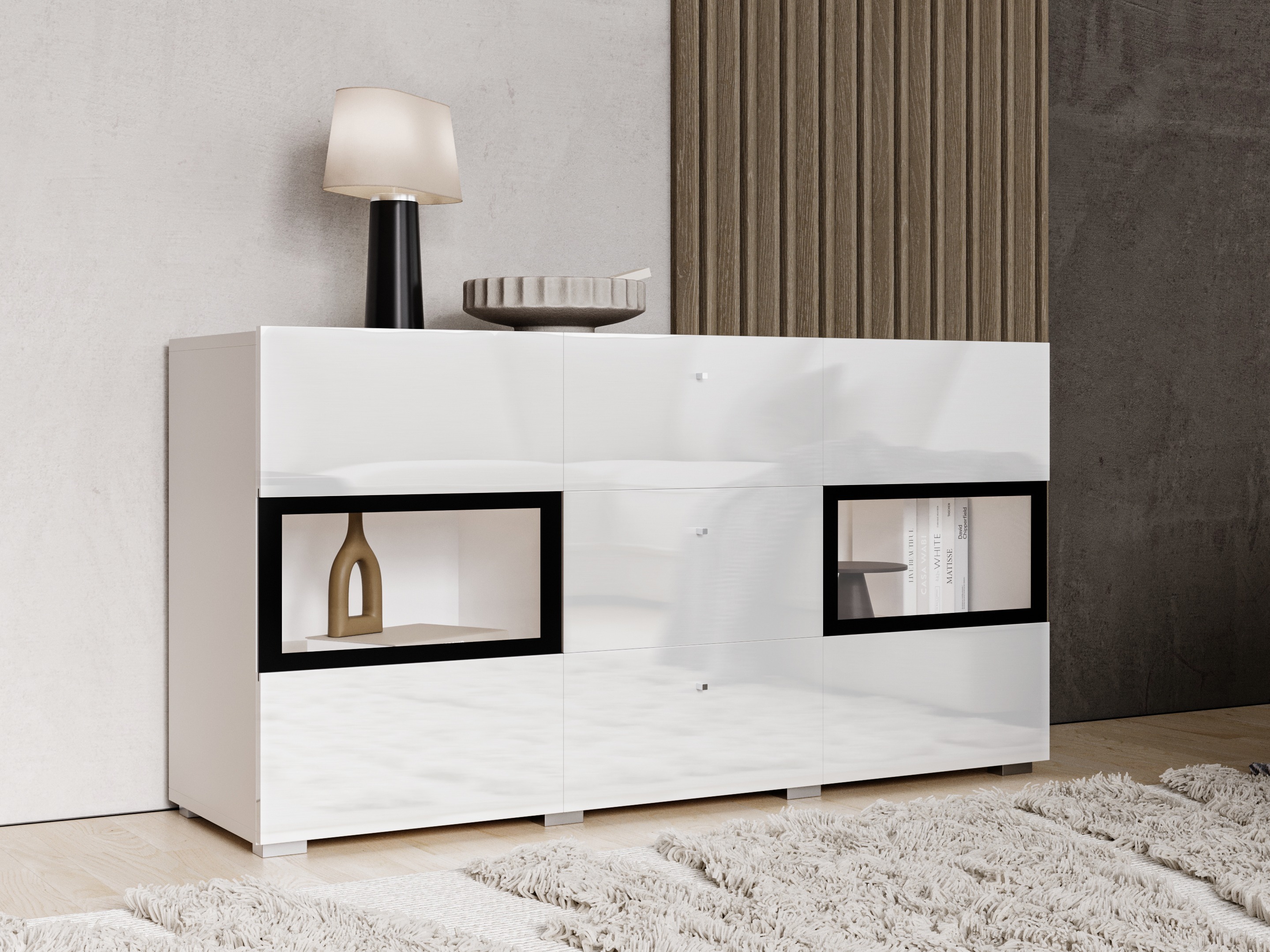 Komoda Serodeu 101 (Bela + Sijaj bela)