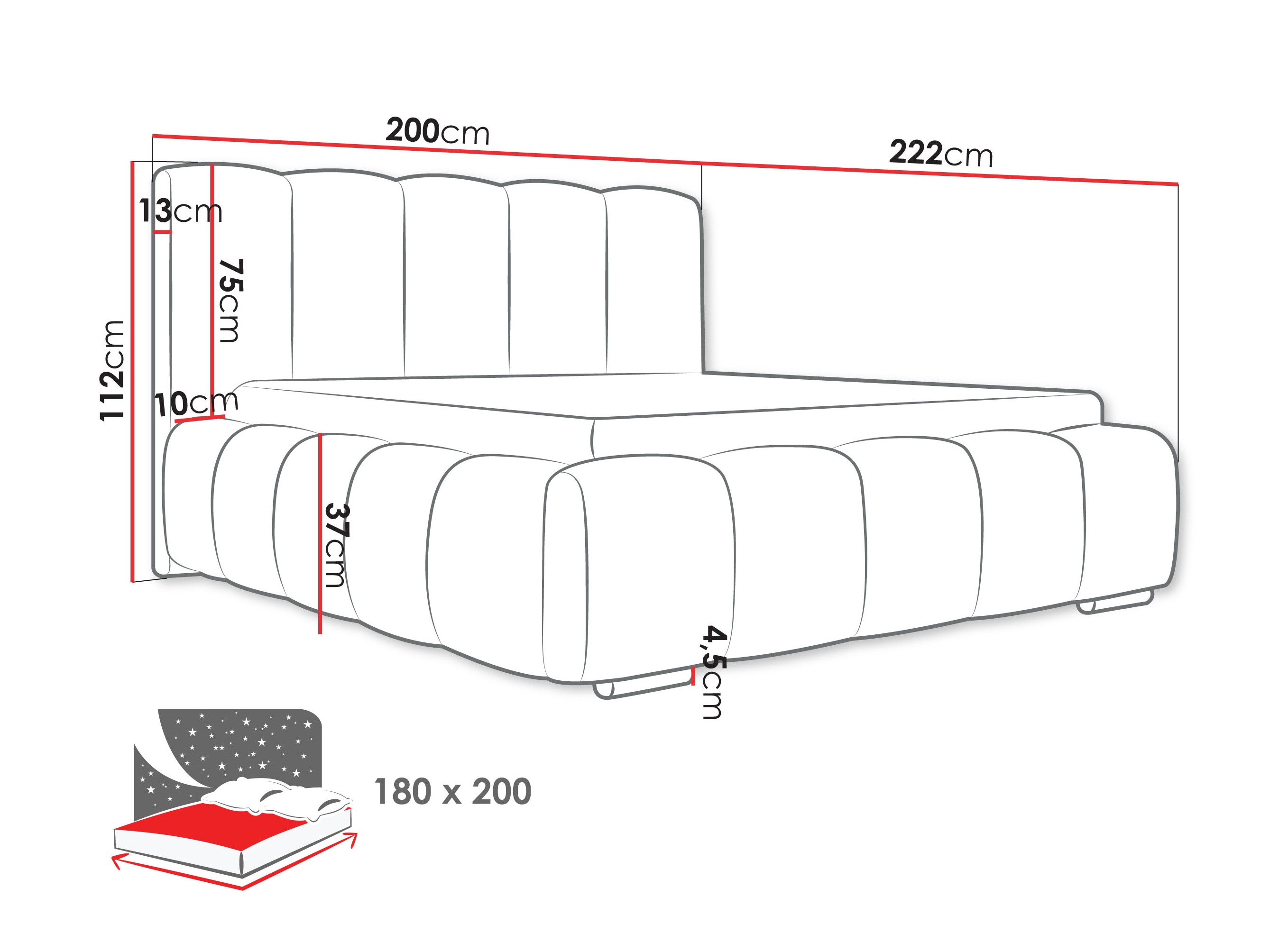 Postelja TrendyNest 106 (Kronos 09)