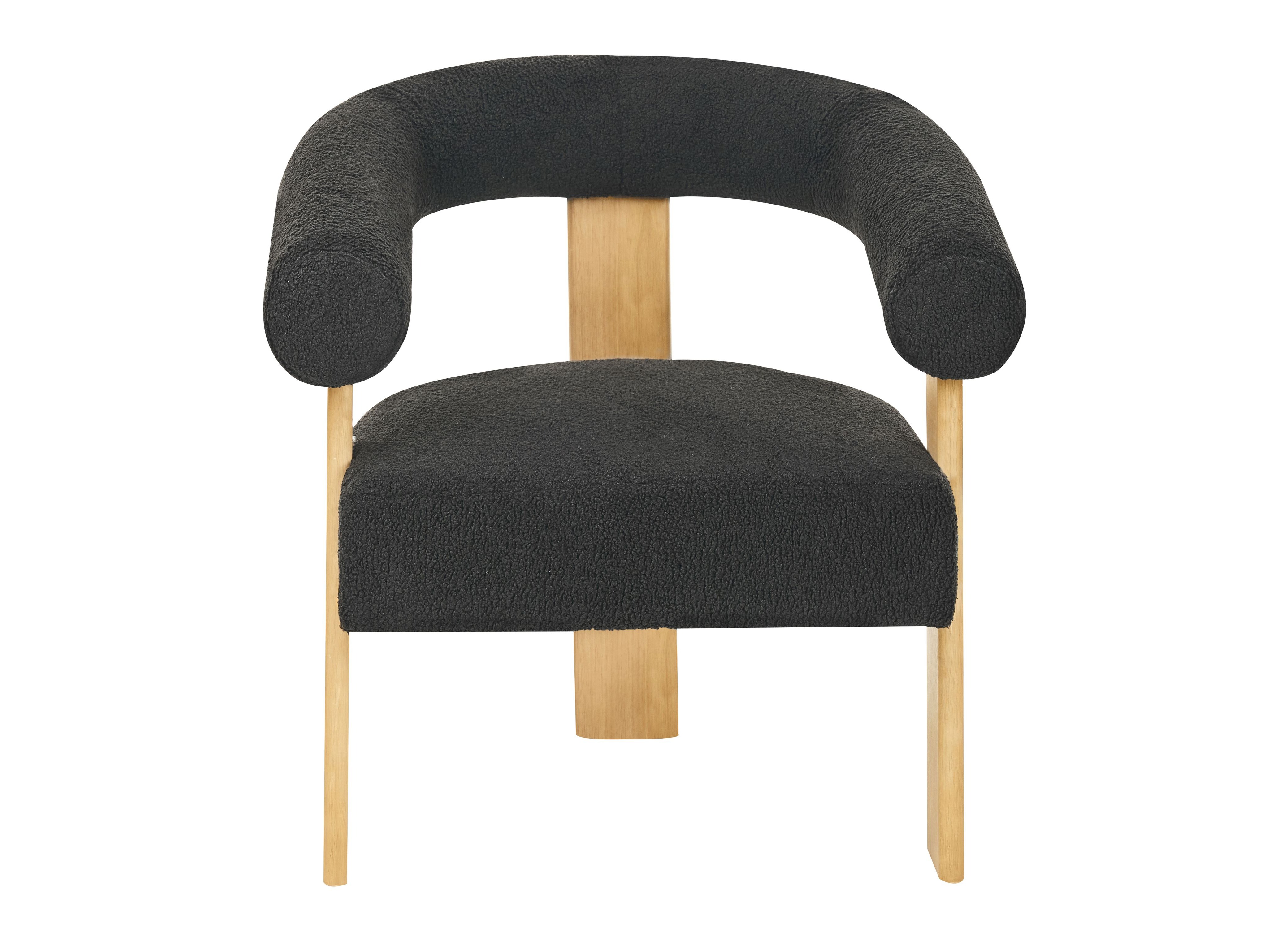 Fotelj Berwyn 2708 (Črna + Svetel les)