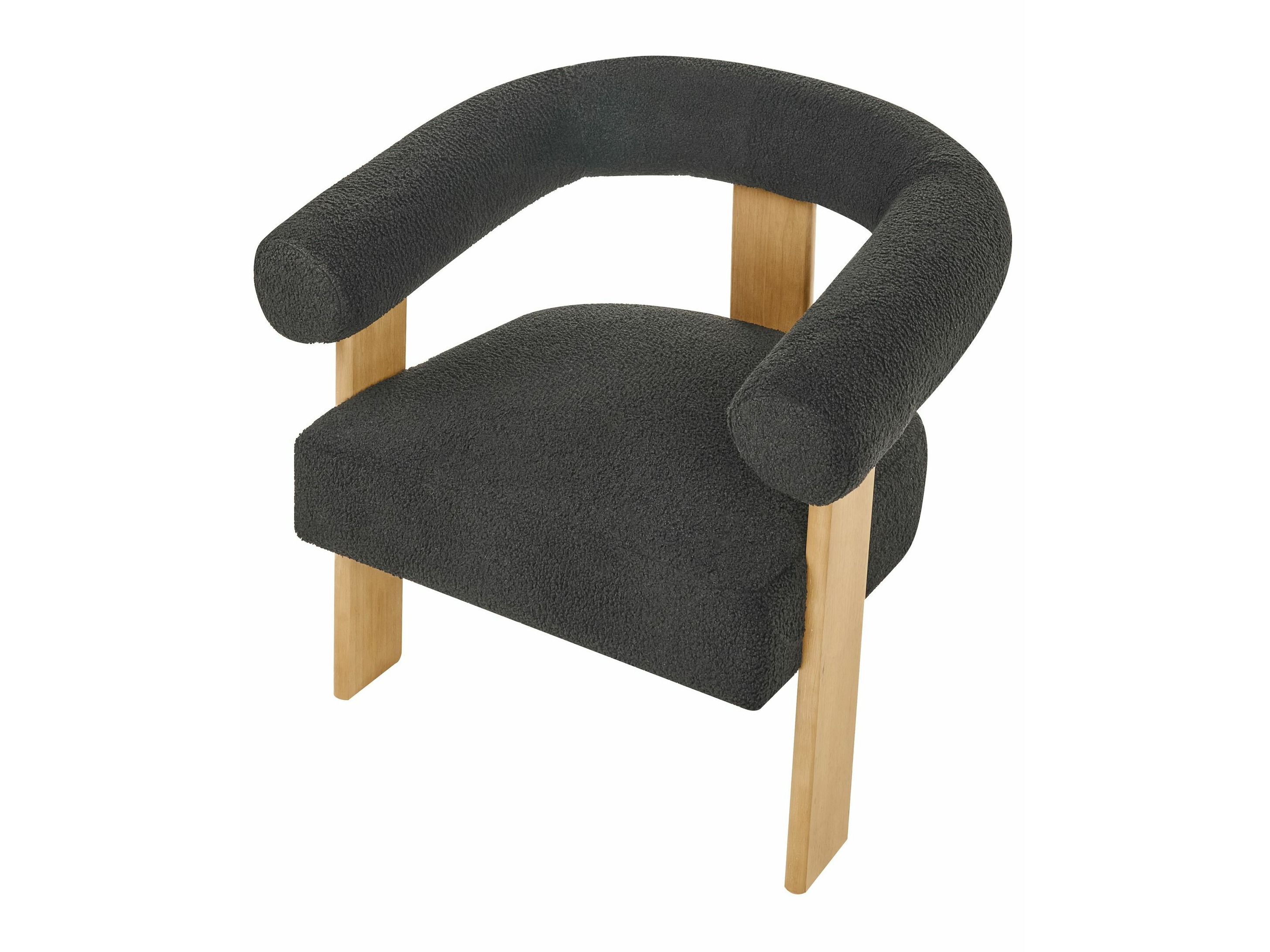 Fotelj Berwyn 2708 (Črna + Svetel les)