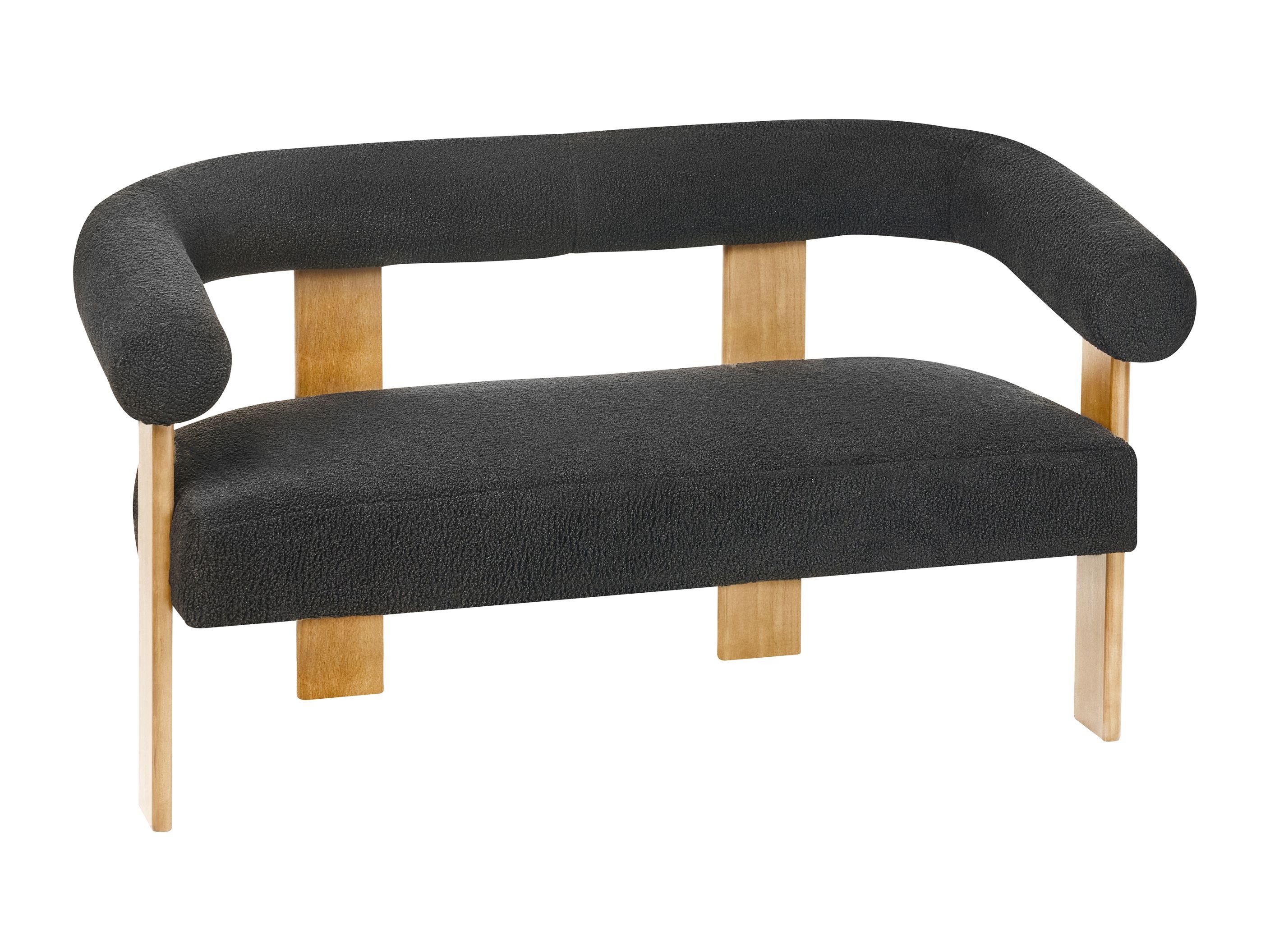 Klop z oblazinjenjem Berwyn 2709 (Črna + Svetel les)