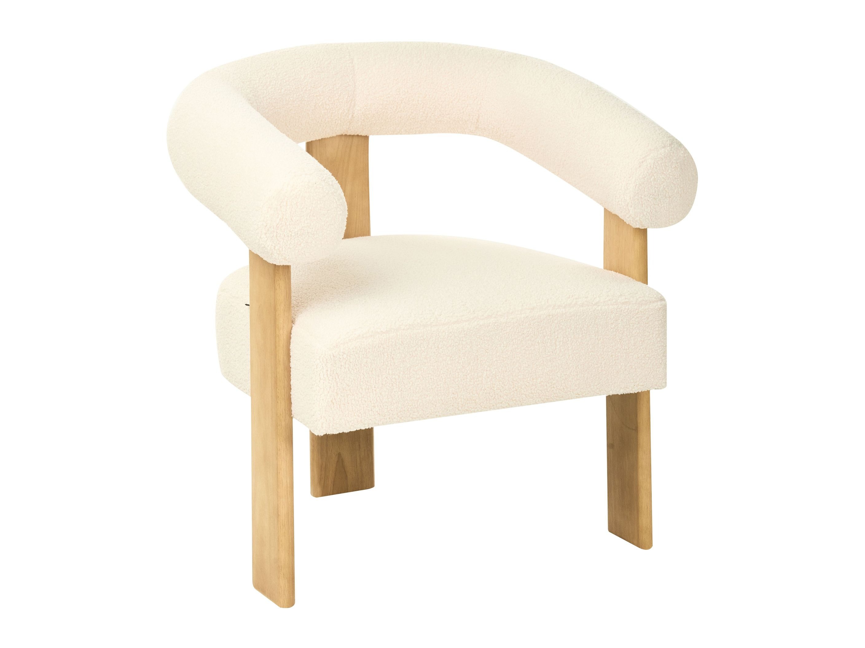 Komplet oblazinjenega pohištva Berwyn 2710 (Bela + Svetel les)