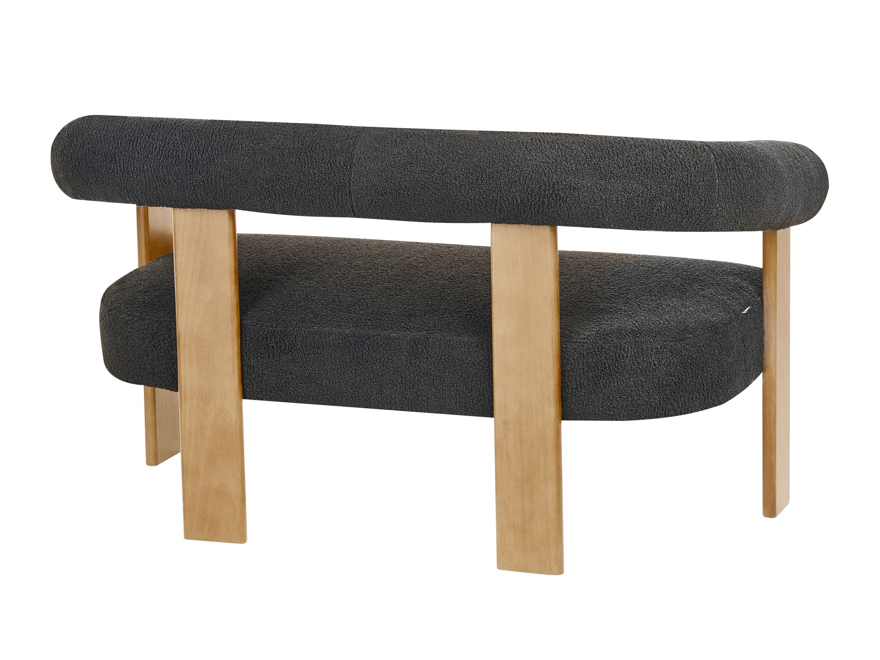 Komplet oblazinjenega pohištva Berwyn 2710 (Črna + Svetel les)