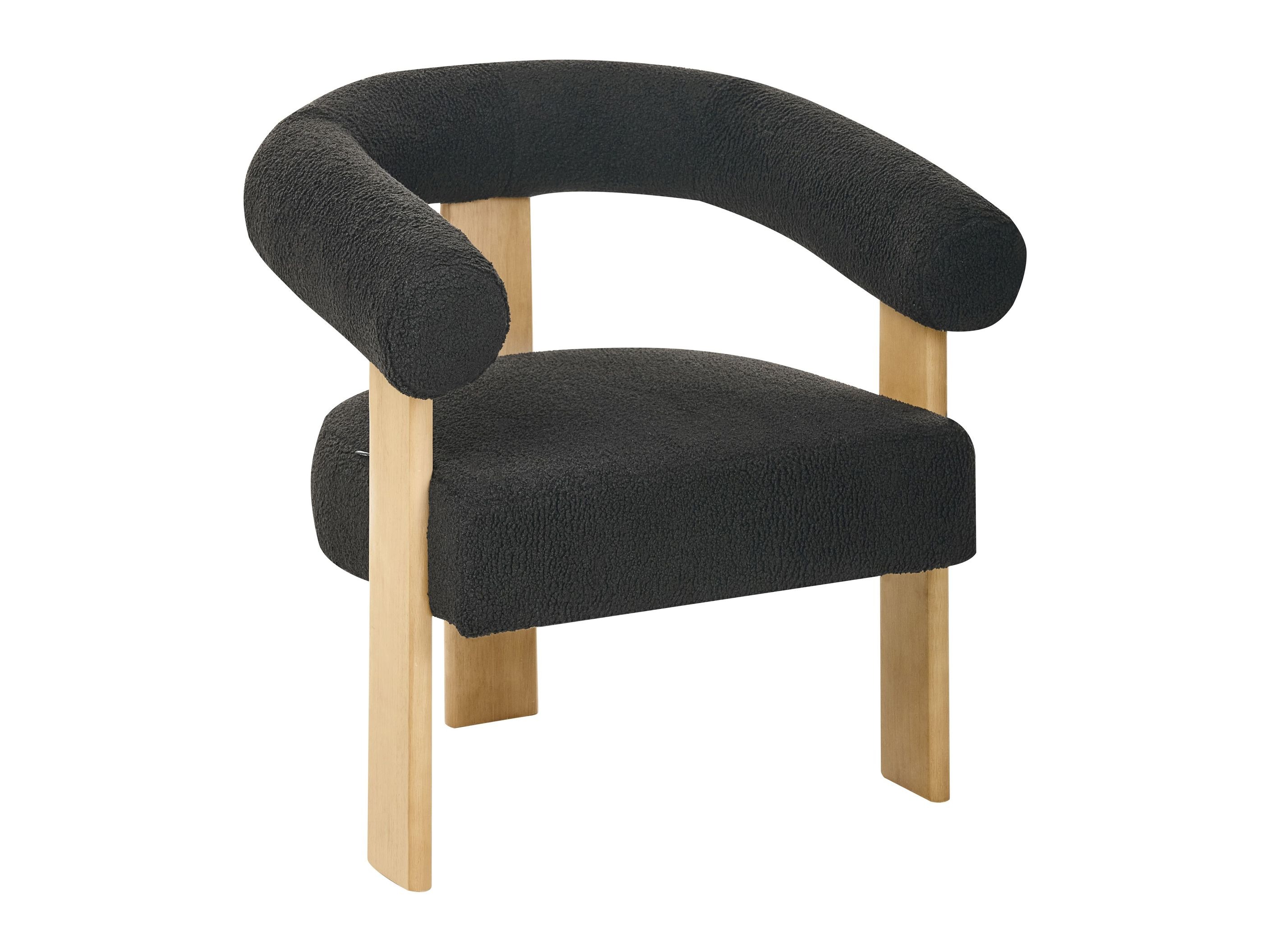 Komplet oblazinjenega pohištva Berwyn 2710 (Črna + Svetel les)