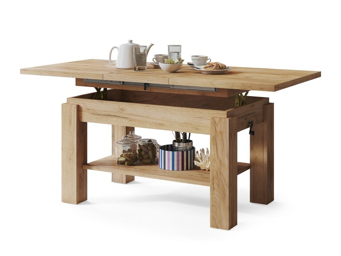 Raztegljiva klubska mizica Glendale 100 (Craft zlati hrast)