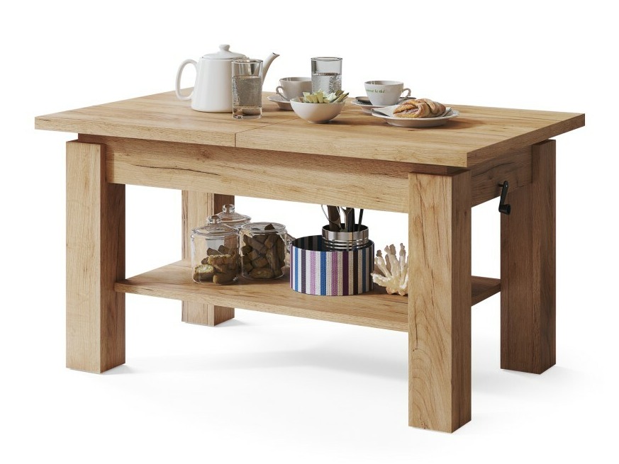 Raztegljiva klubska mizica Glendale 100 (Craft zlati hrast)