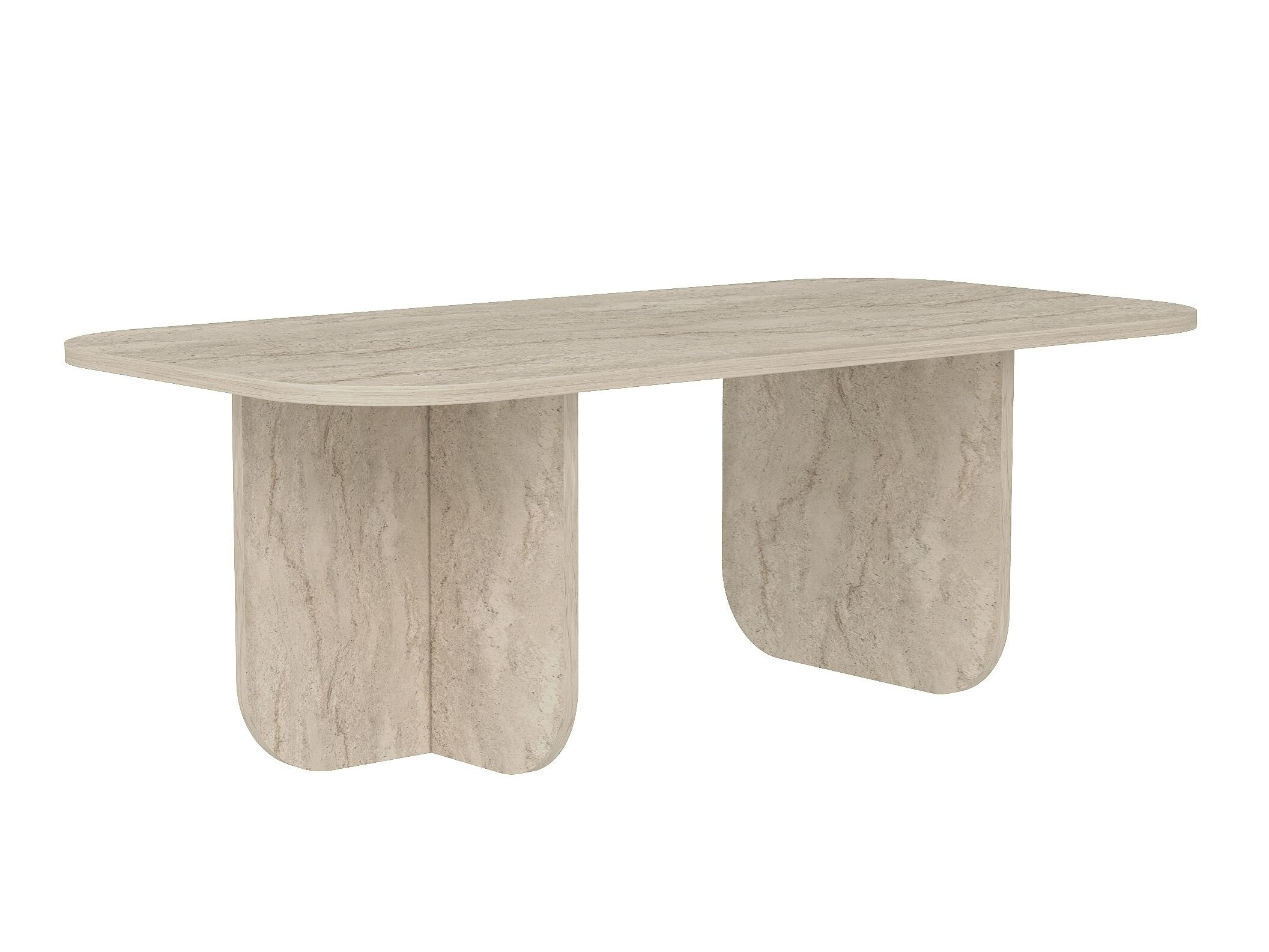 Klubska mizica Kailua 2560 (Svetla Travertine)