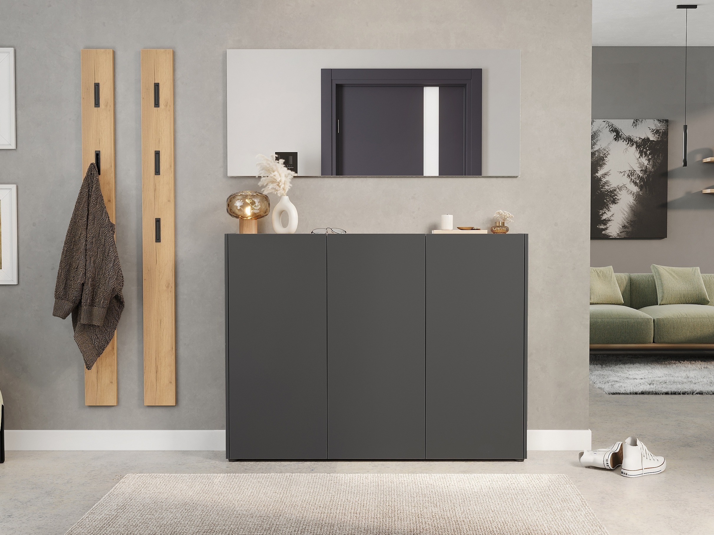 Regal za čevlje Sacramento 514 (Grafit)