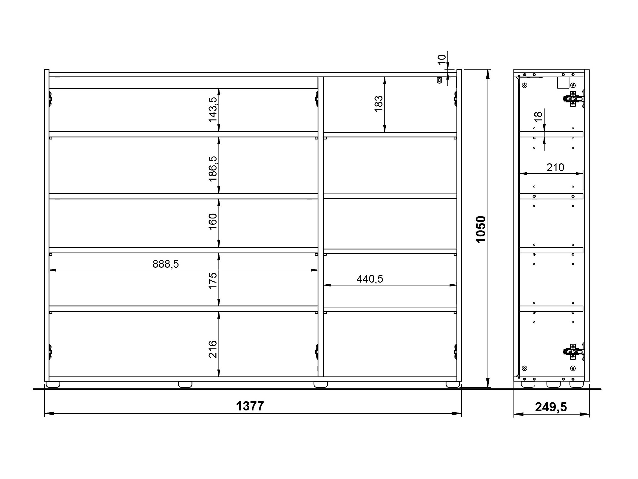 Regal za čevlje Sacramento 514 (Grafit)