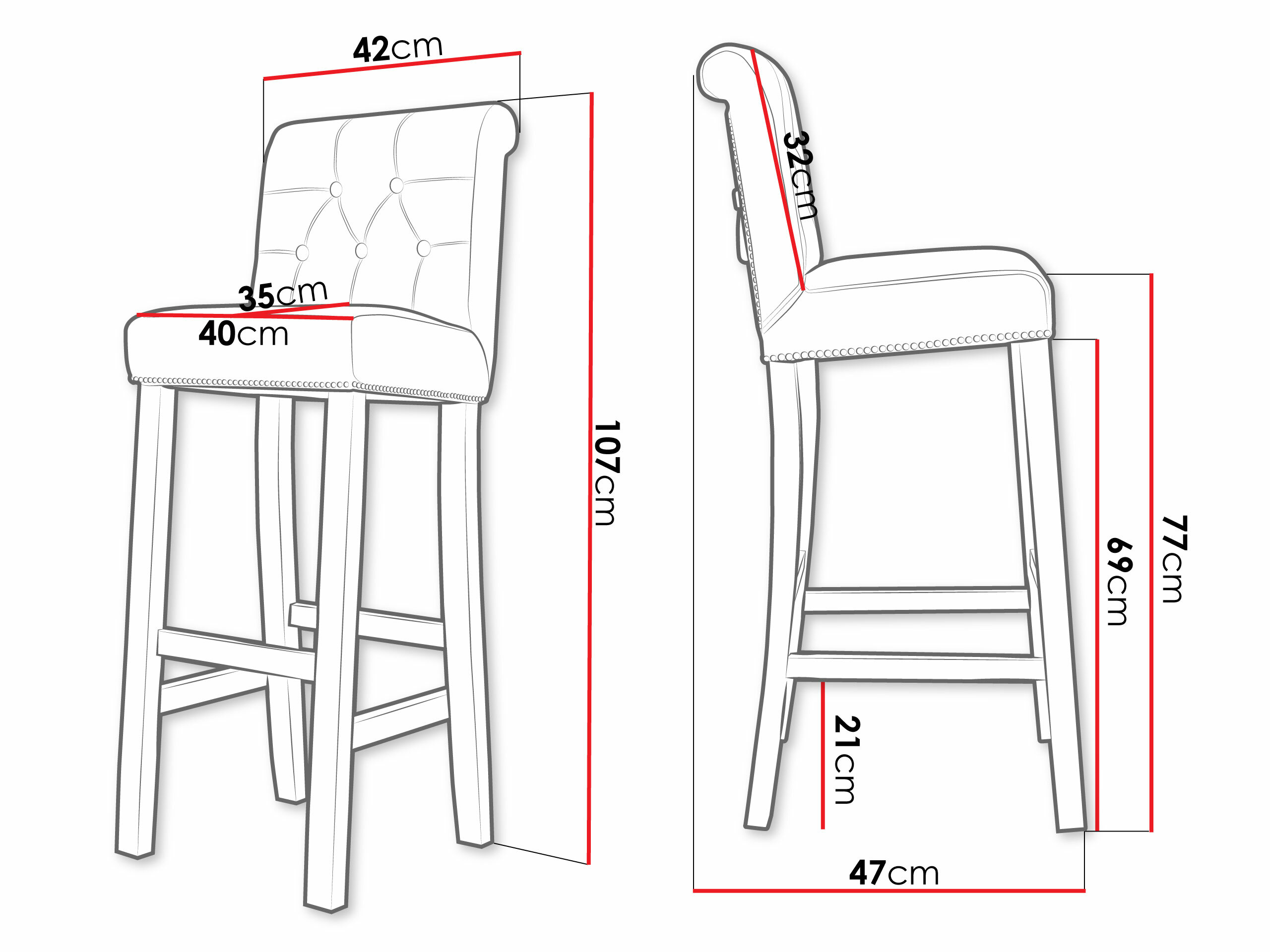 Barski stol Jackson 100 (Črna + Magic Velvet 2240)