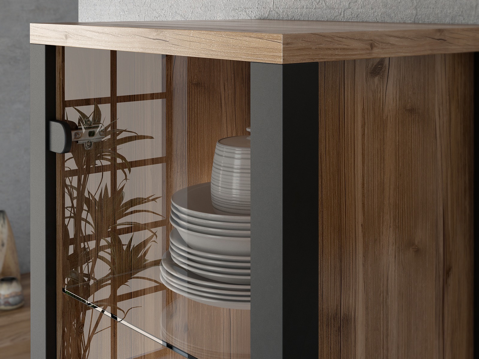 Regal Tornua 101 (Temna smreka + Mat črna)