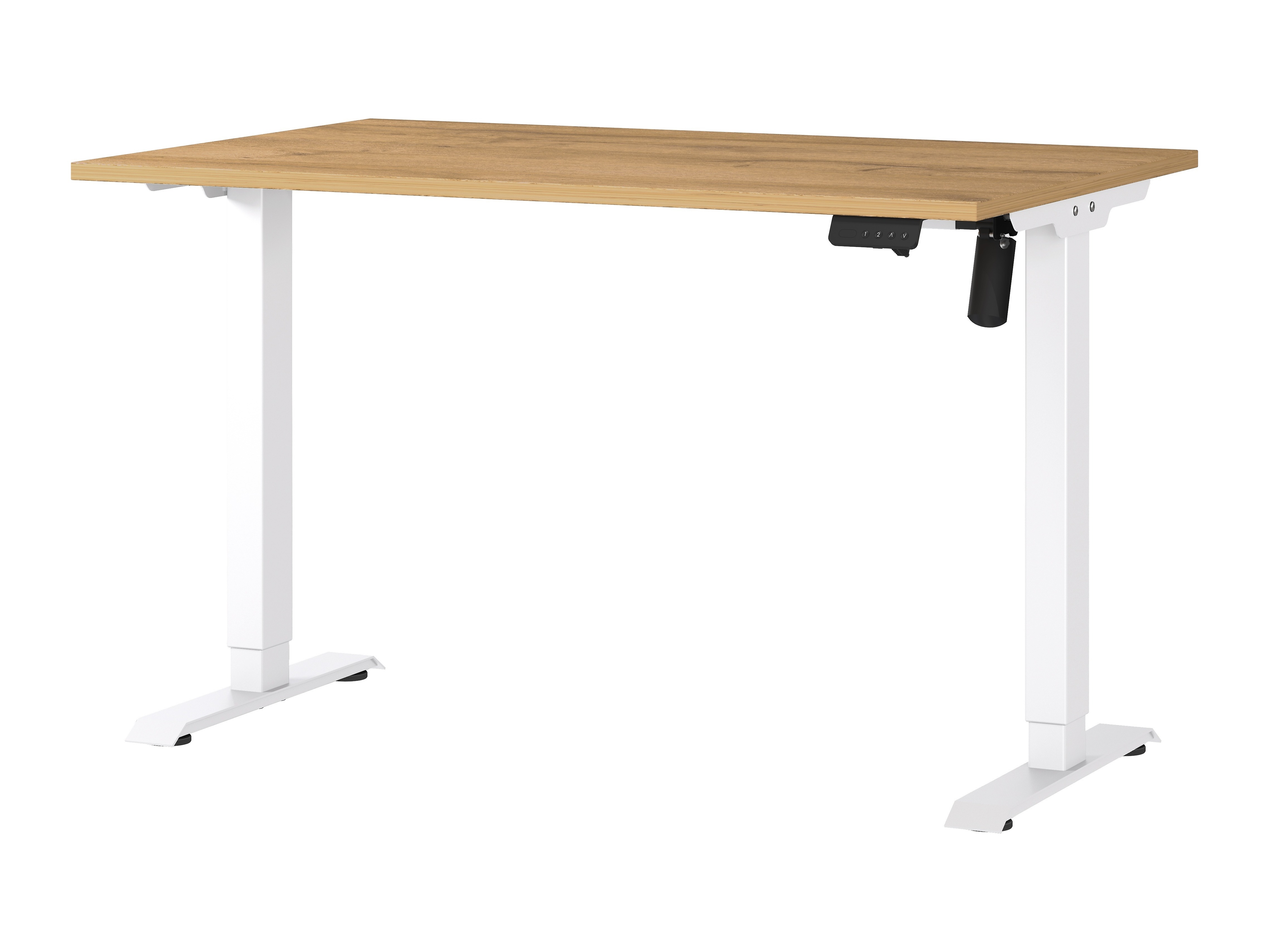 Dvižna pisalna miza Lartesi 115 (Hrast Grandson + Bela)