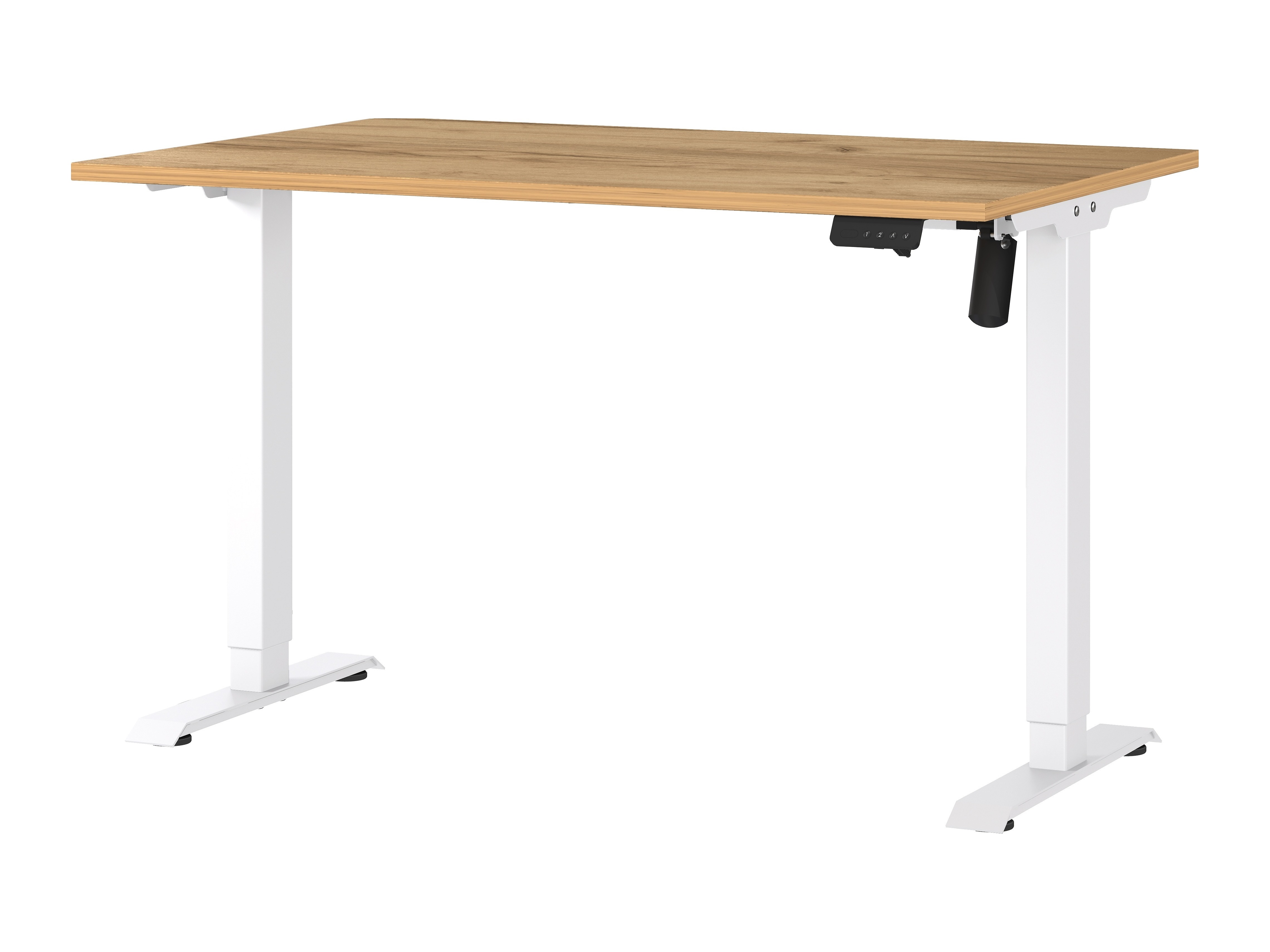 Dvižna pisalna miza Lartesi 115 (Navarra hrast + Bela)