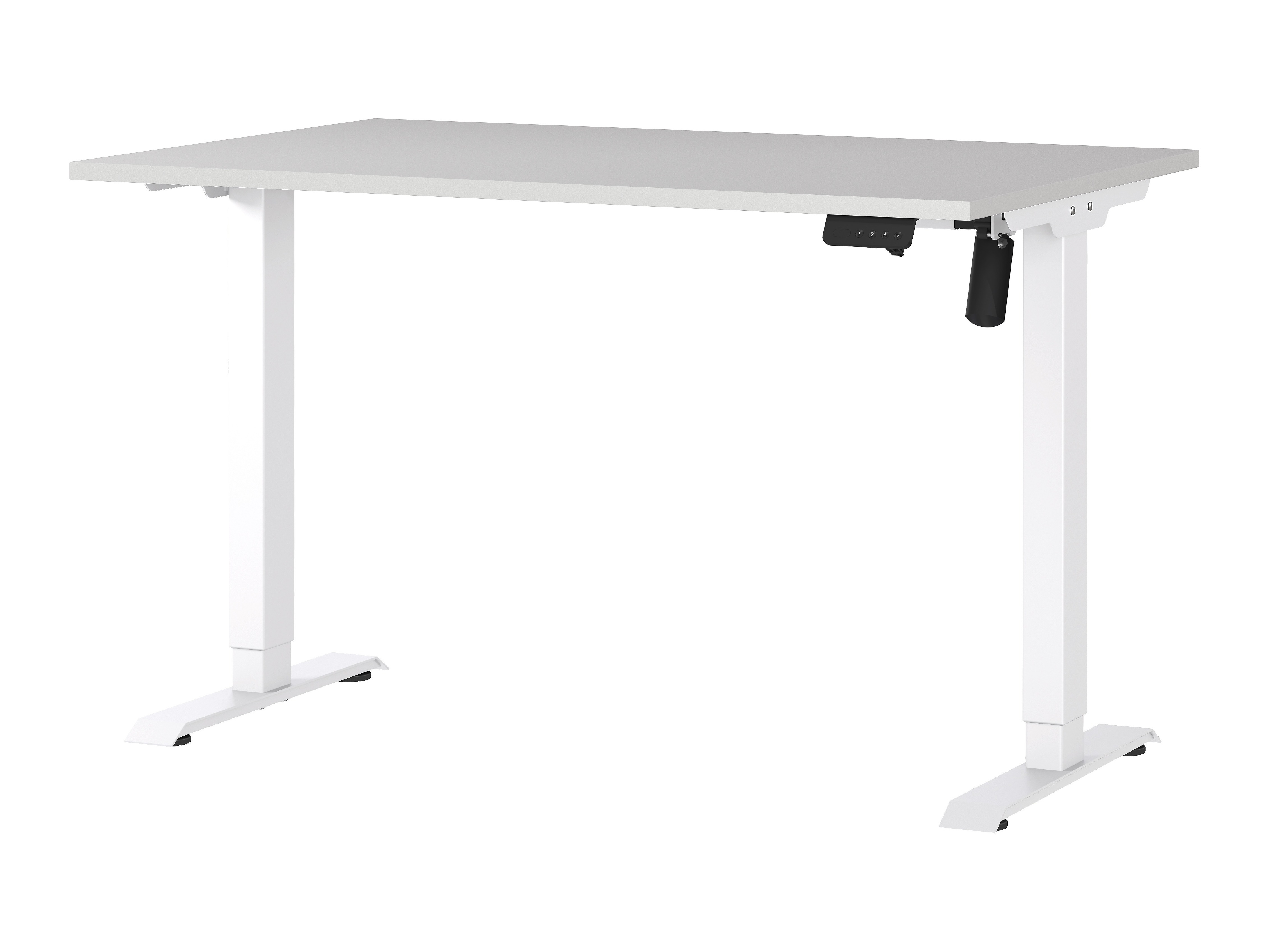 Dvižna pisalna miza Lartesi 115 (Svetlo siva + Bela)