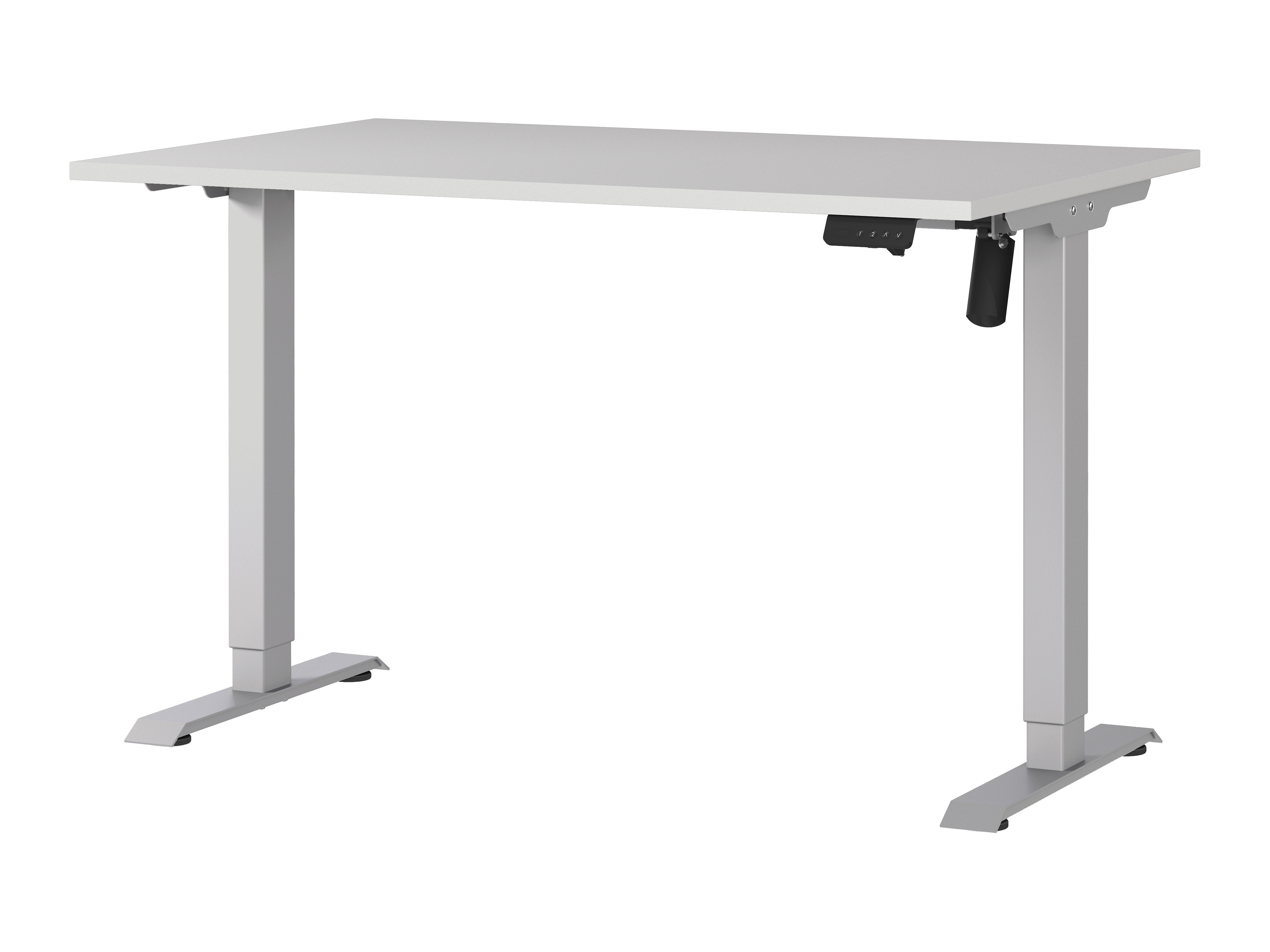 Dvižna pisalna miza Lartesi 115 (Svetlo siva + Srebrna)
