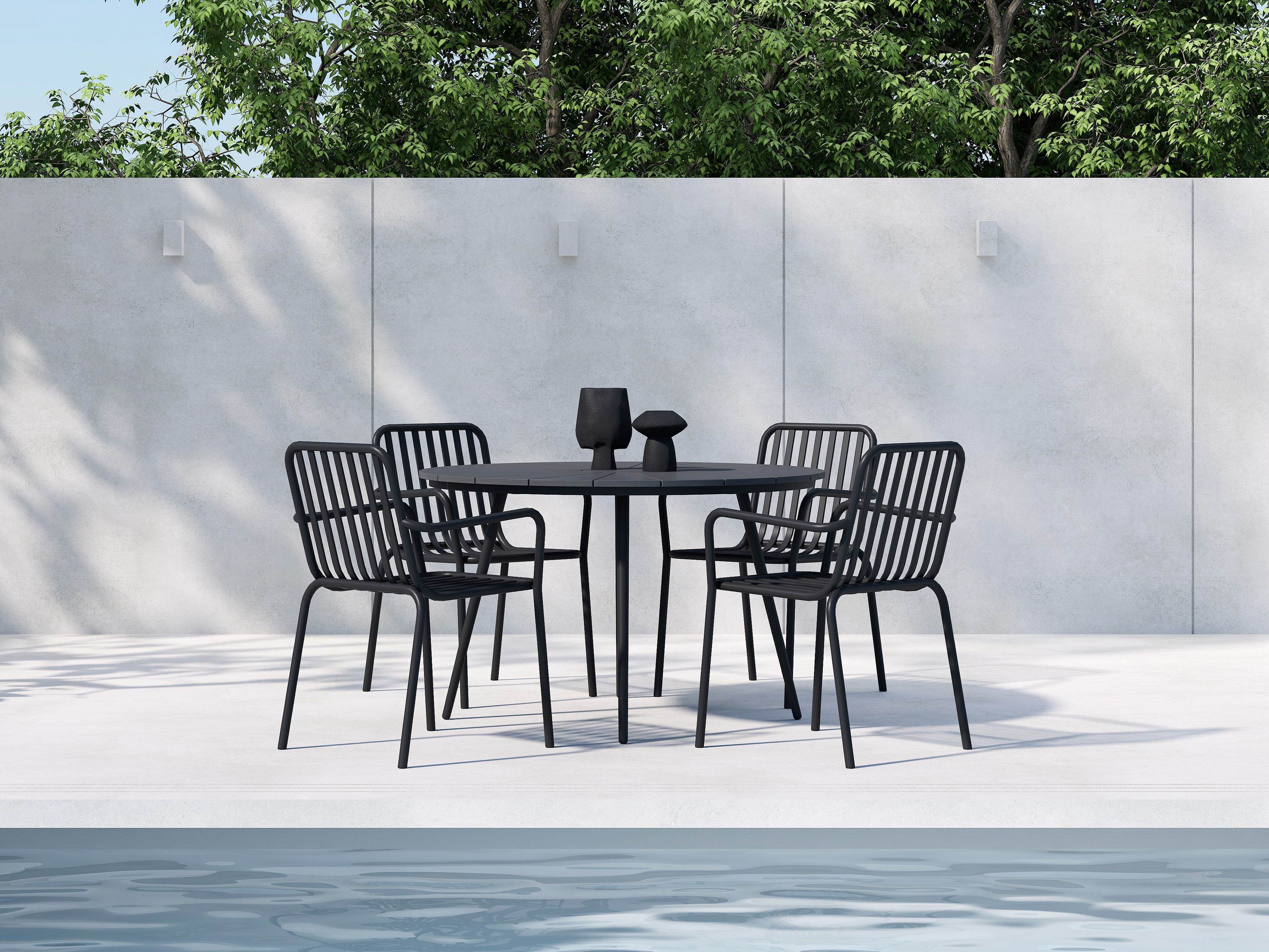 Vrtna miza Dallas 4858 (Črna)