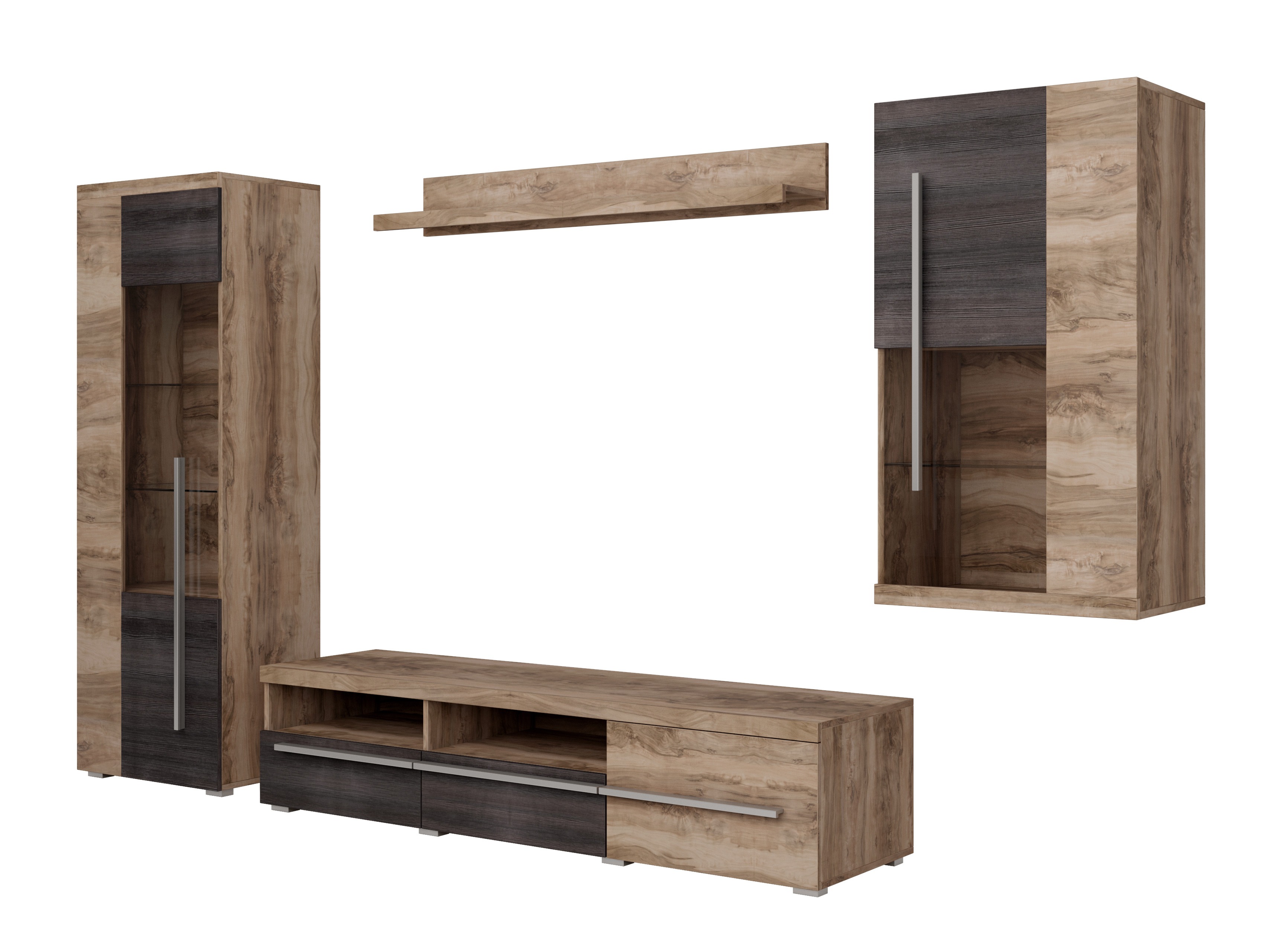 Komplet za dnevno sobo Sorciro 105 (Oreh + Temen hrast)