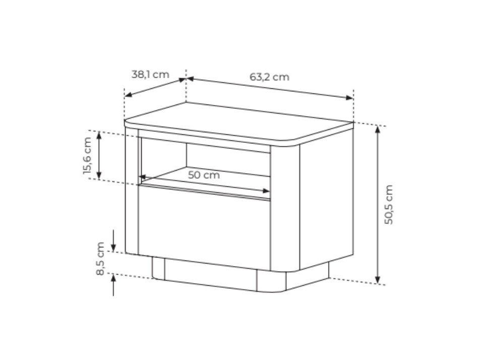 Nočna omarica Sevdori 105