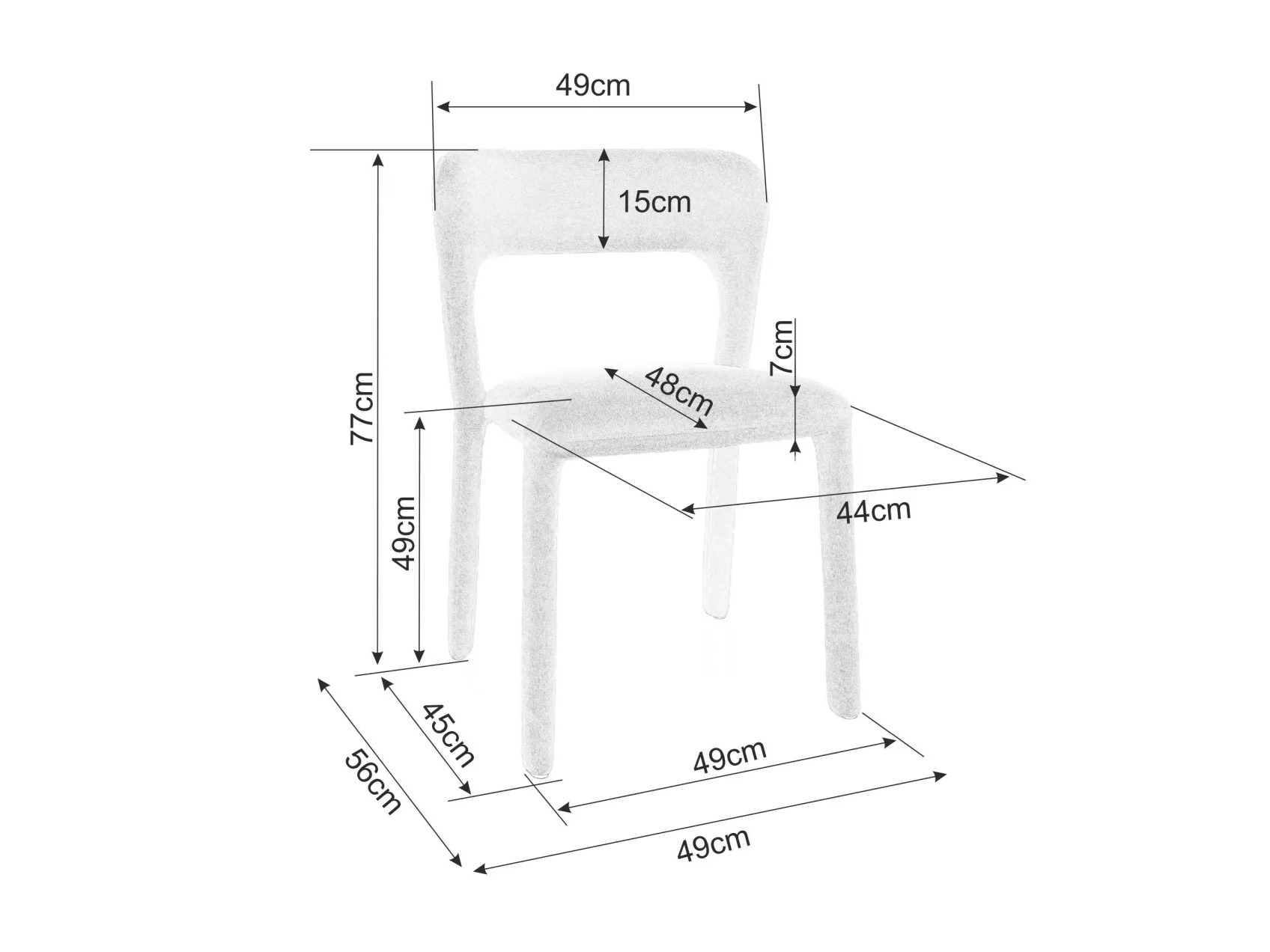Stol Detroit 784 (Rumena)