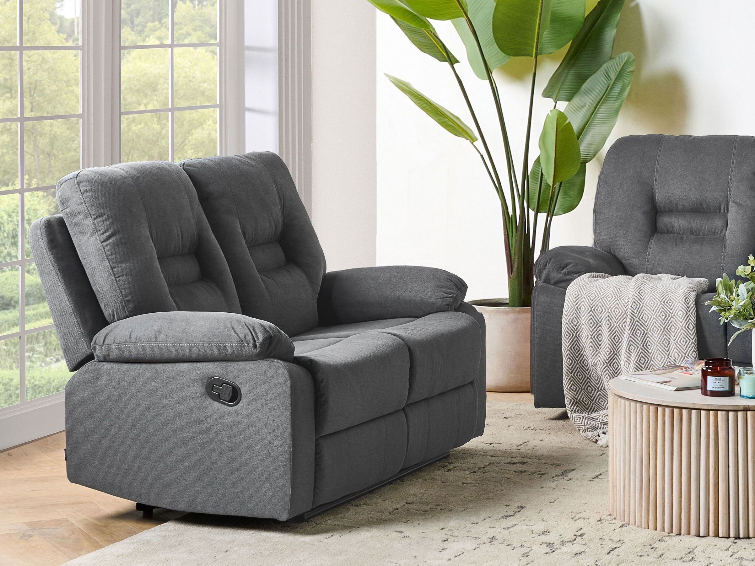 Kavč s počivalnikom Tivlira 110 (Temno siva)