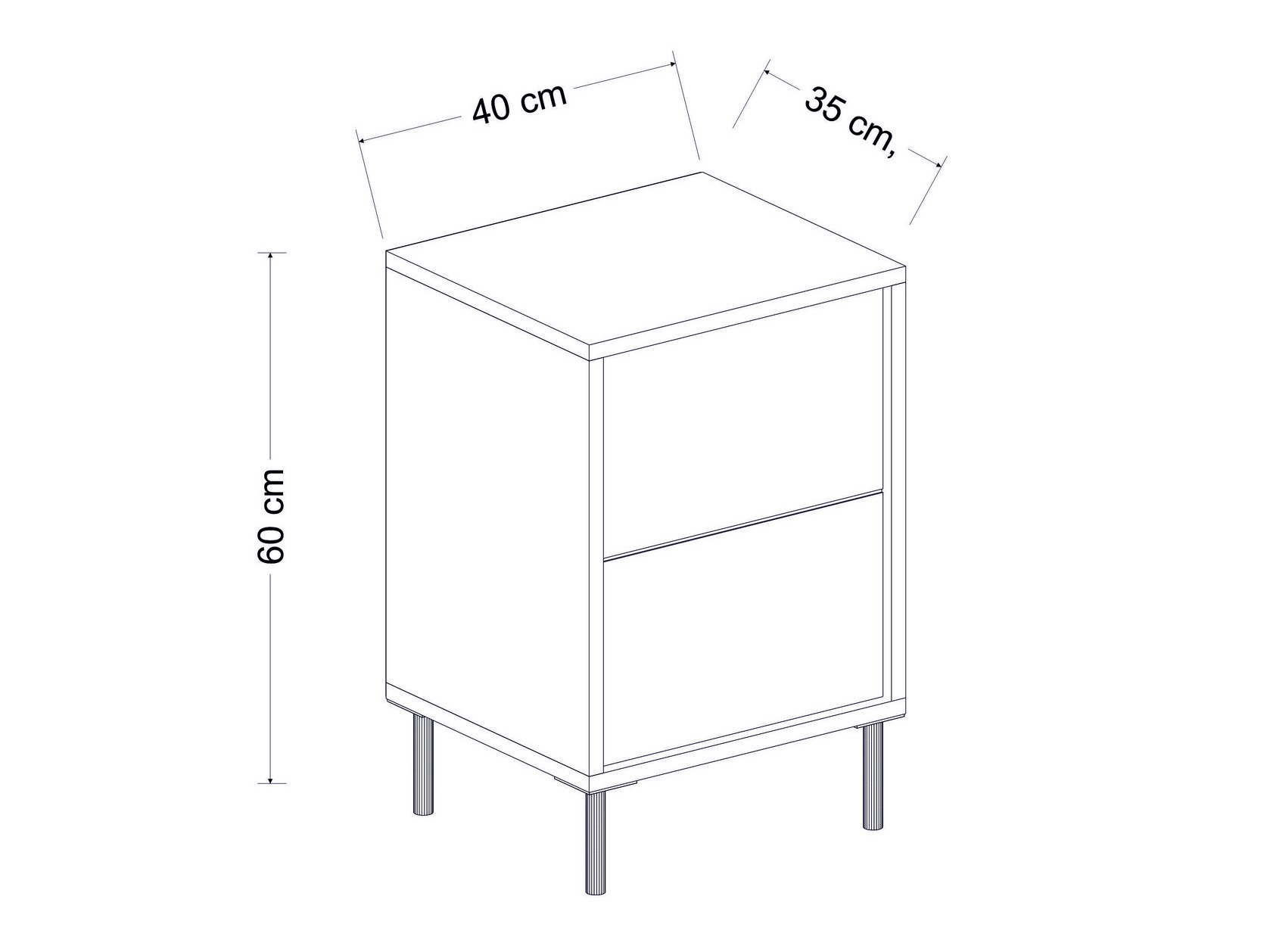 Nočna omarica Kailua 2575 (Svetla Travertine + Zlata)