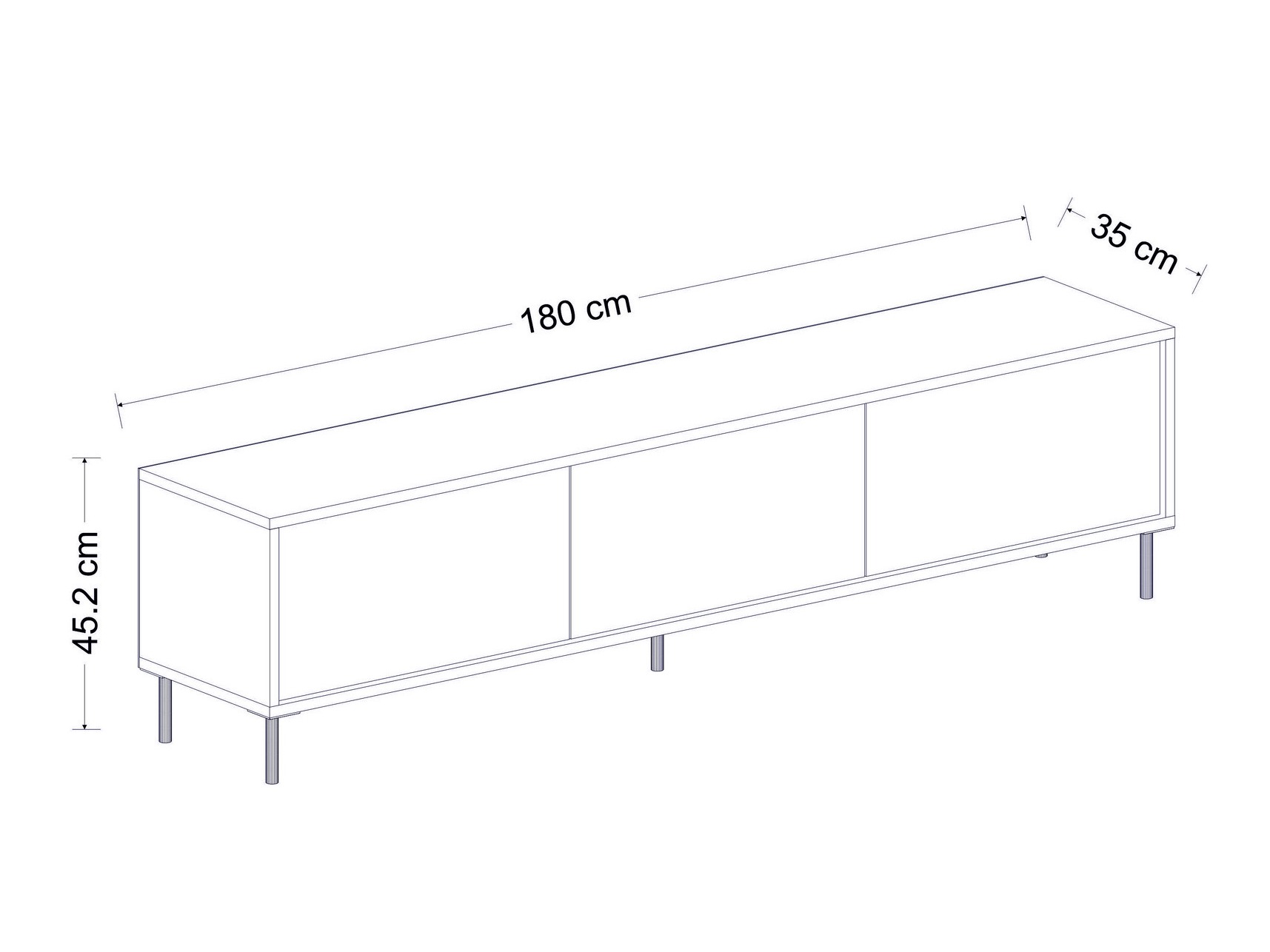 TV-omarica Kailua 2573 (Svetla Travertine + Zlata)
