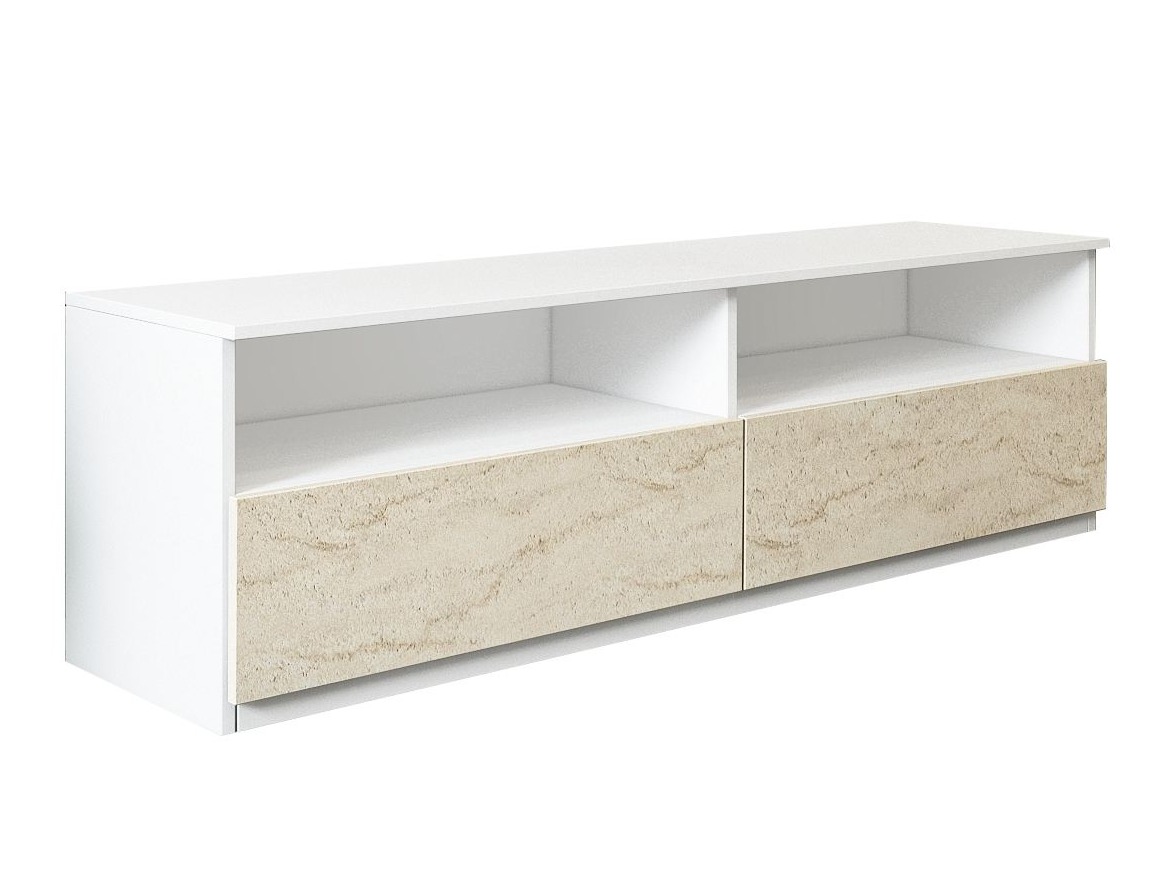 TV-omarica Kailua 2577 (Bela + Svetla Travertine)