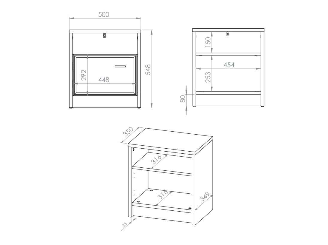 Nočna omarica Avibale 106