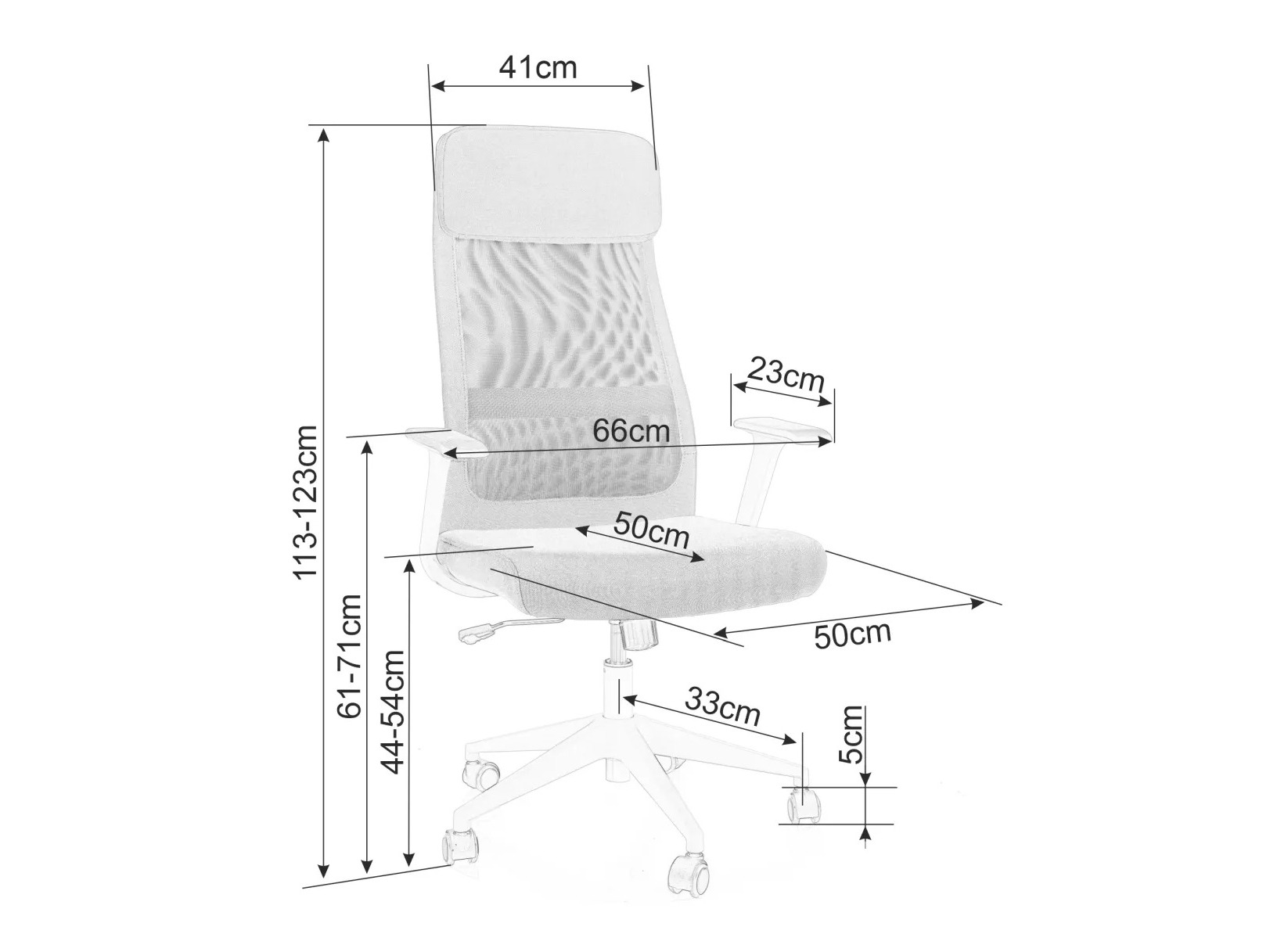 Pisarniški stol Detroit 790 (Črna)