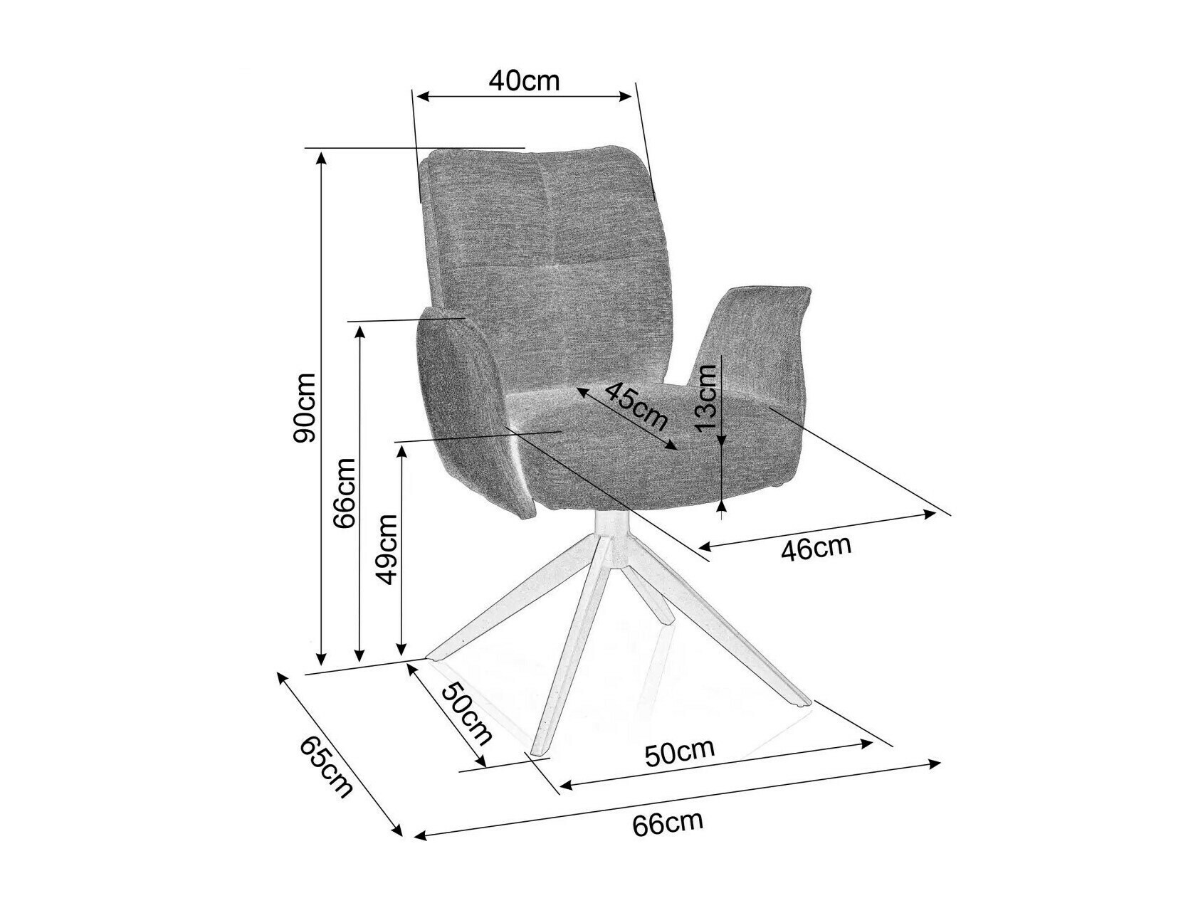 Stol Detroit 651 (Rjava)