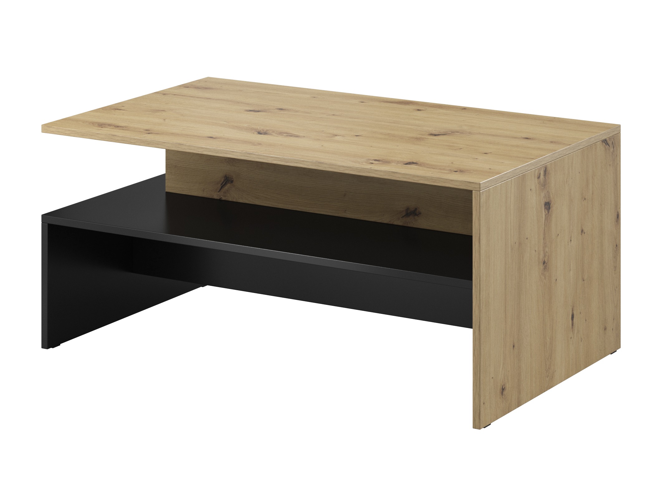 Klubska mizica Serodeu 103 (Artisan hrast + Mat črna)