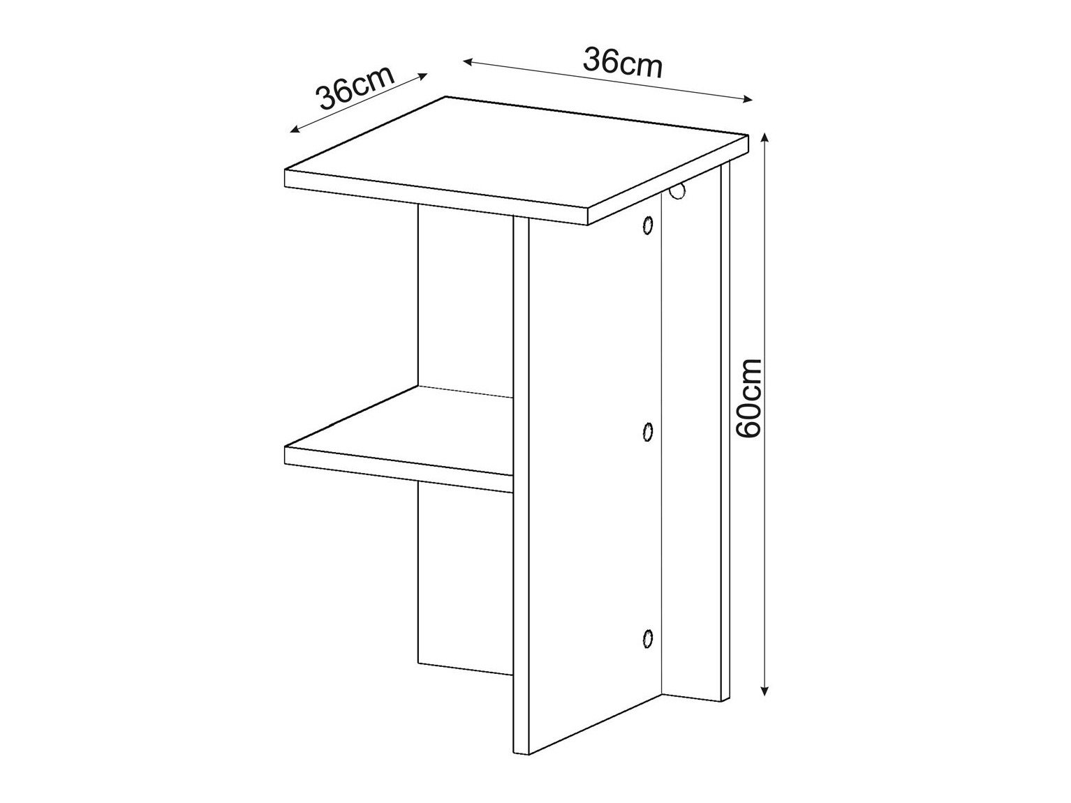 Nočna omarica Kailua 2580 (Svetla Travertine)