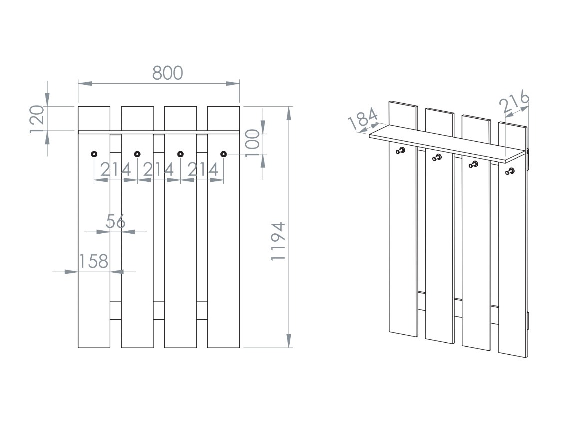 Obešalnik Madison 192