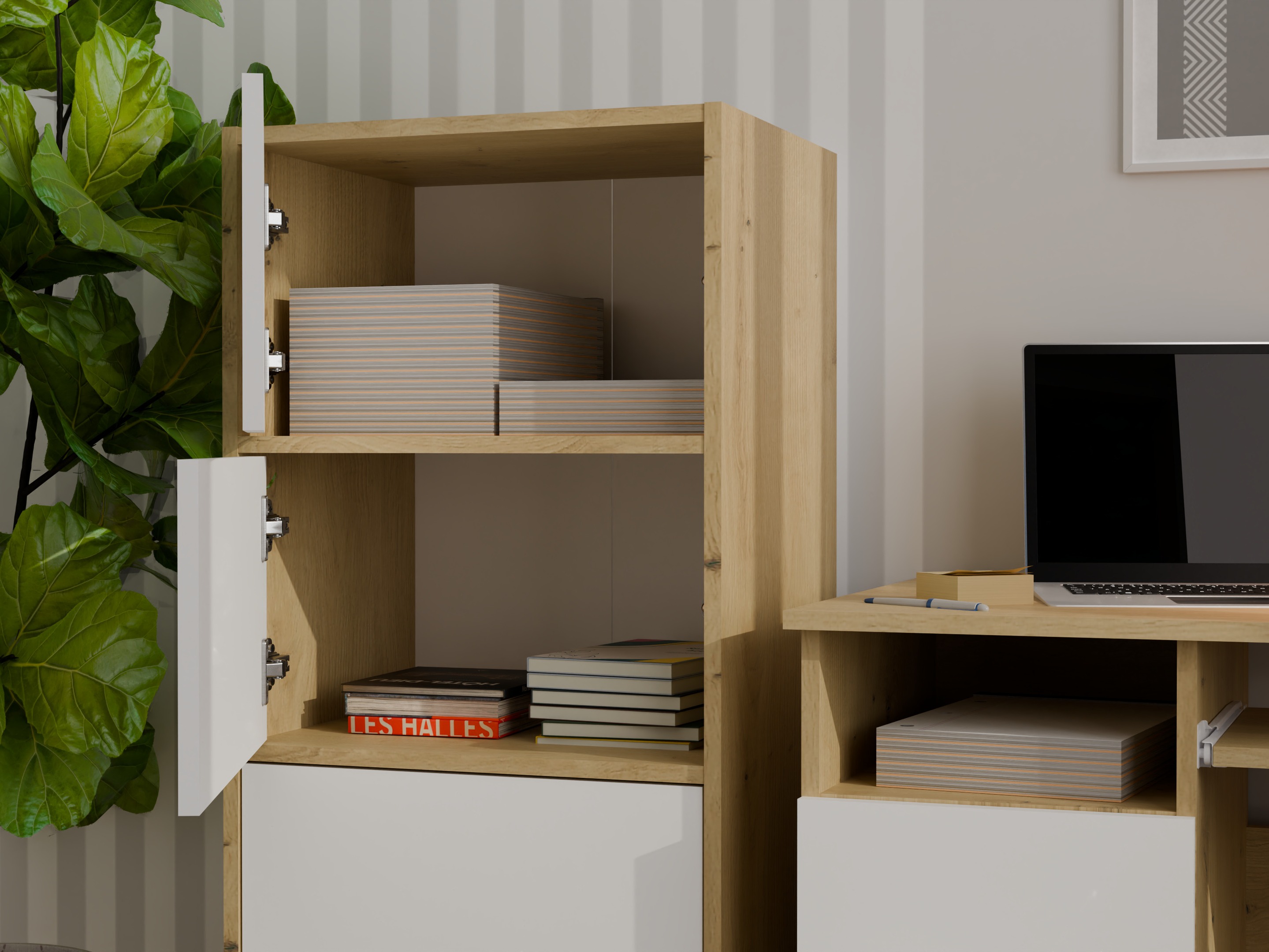 Omarica Mandeville 298 (Bela + Artisan hrast)