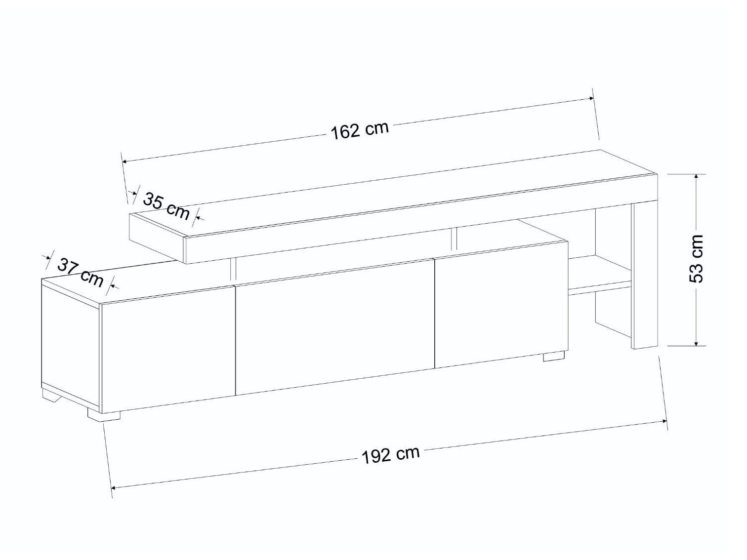 TV-omarica Kailua 292 (Svetel travertin)
