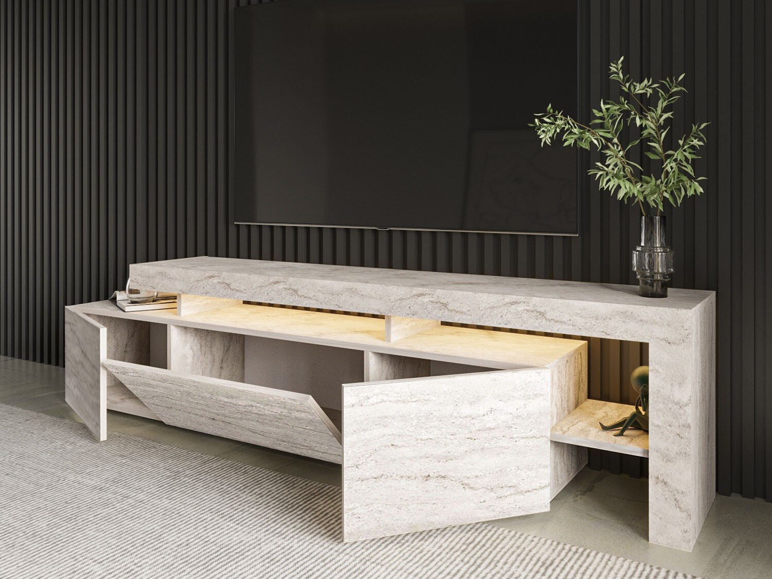 TV-omarica Kailua 292 (Svetel travertin)