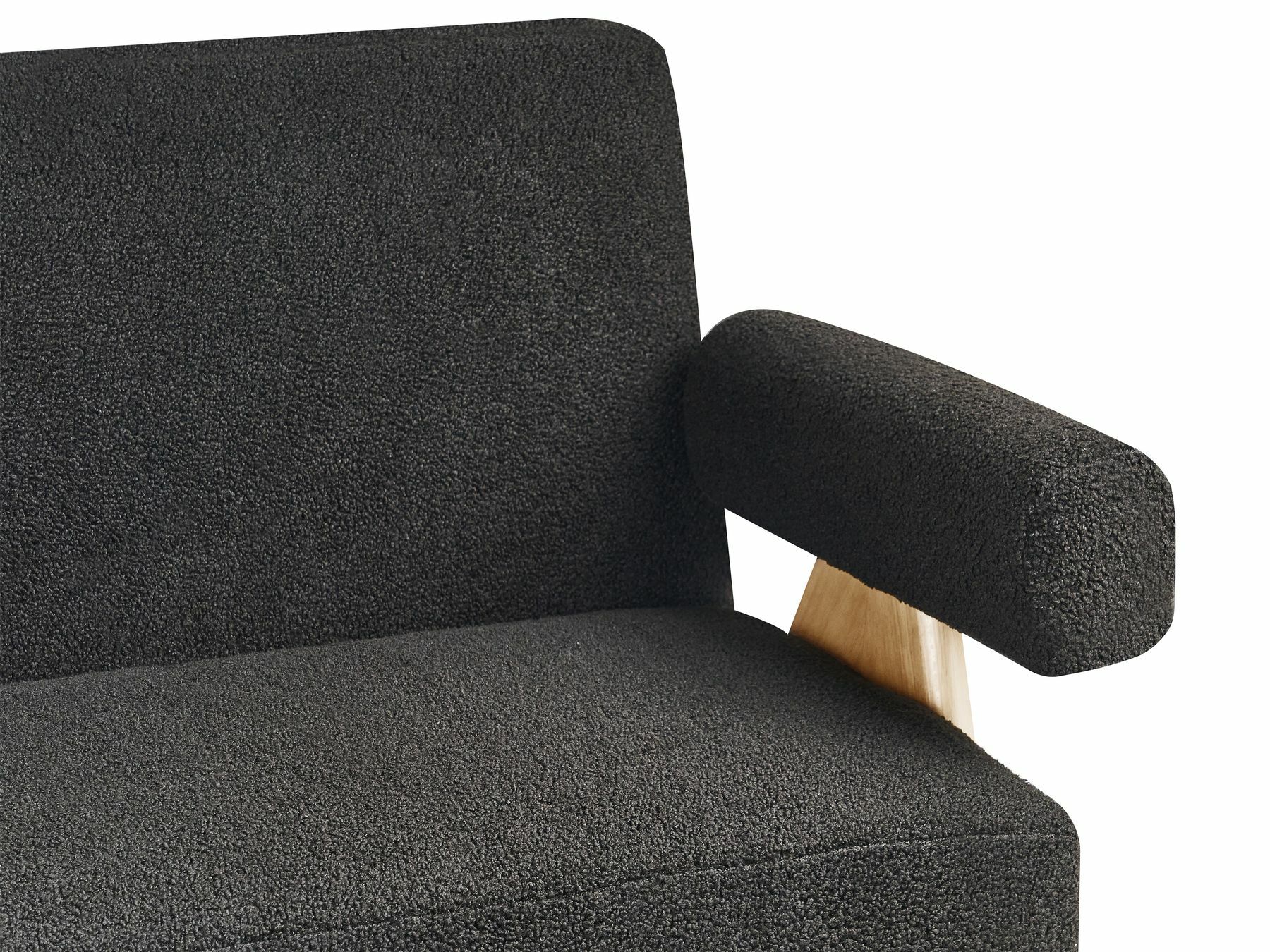 Klop z oblazinjenjem Berwyn 2713 (Črna + Svetel les)