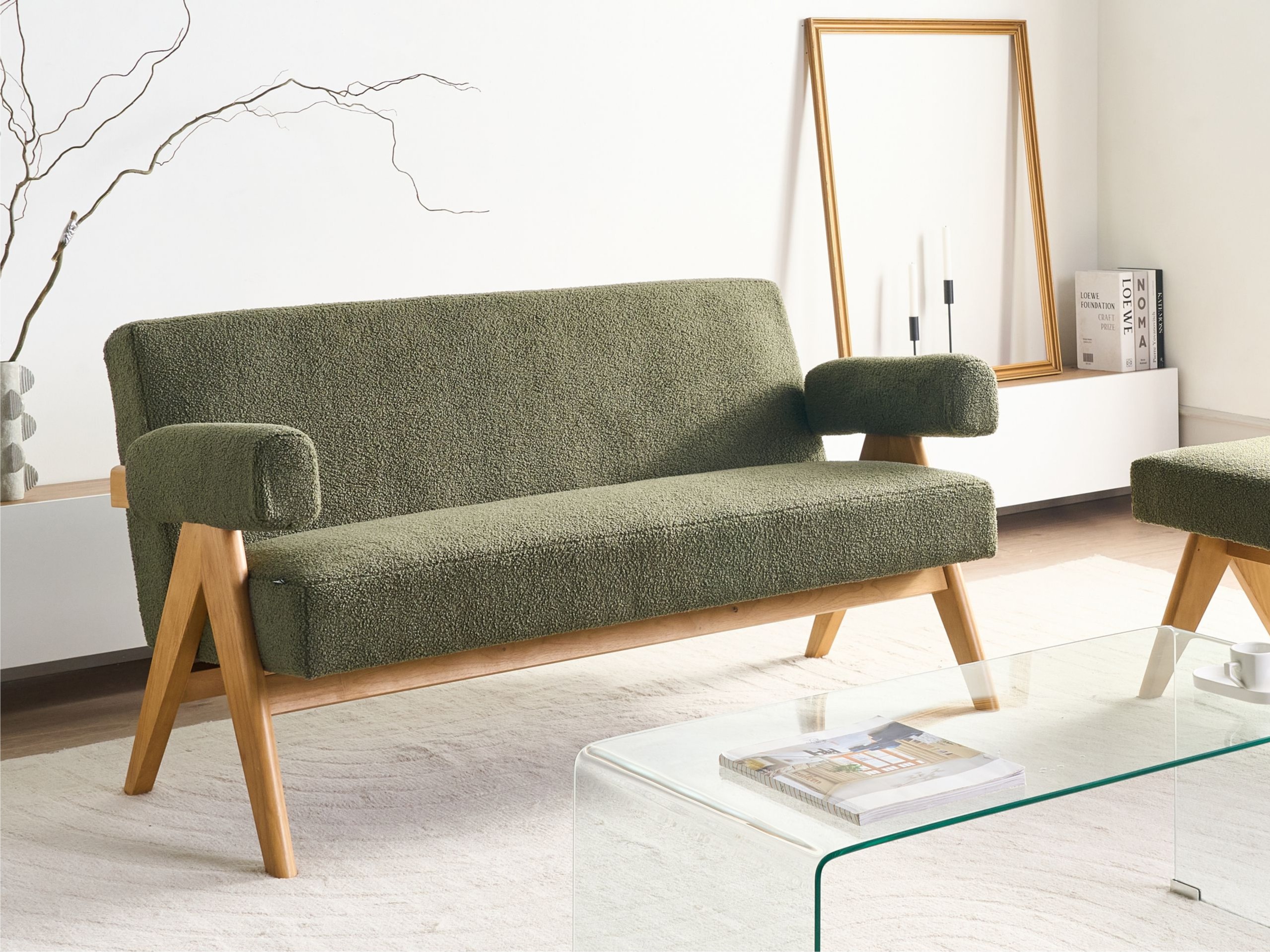 Klop z oblazinjenjem Berwyn 2713 (Zelena + Svetel les)