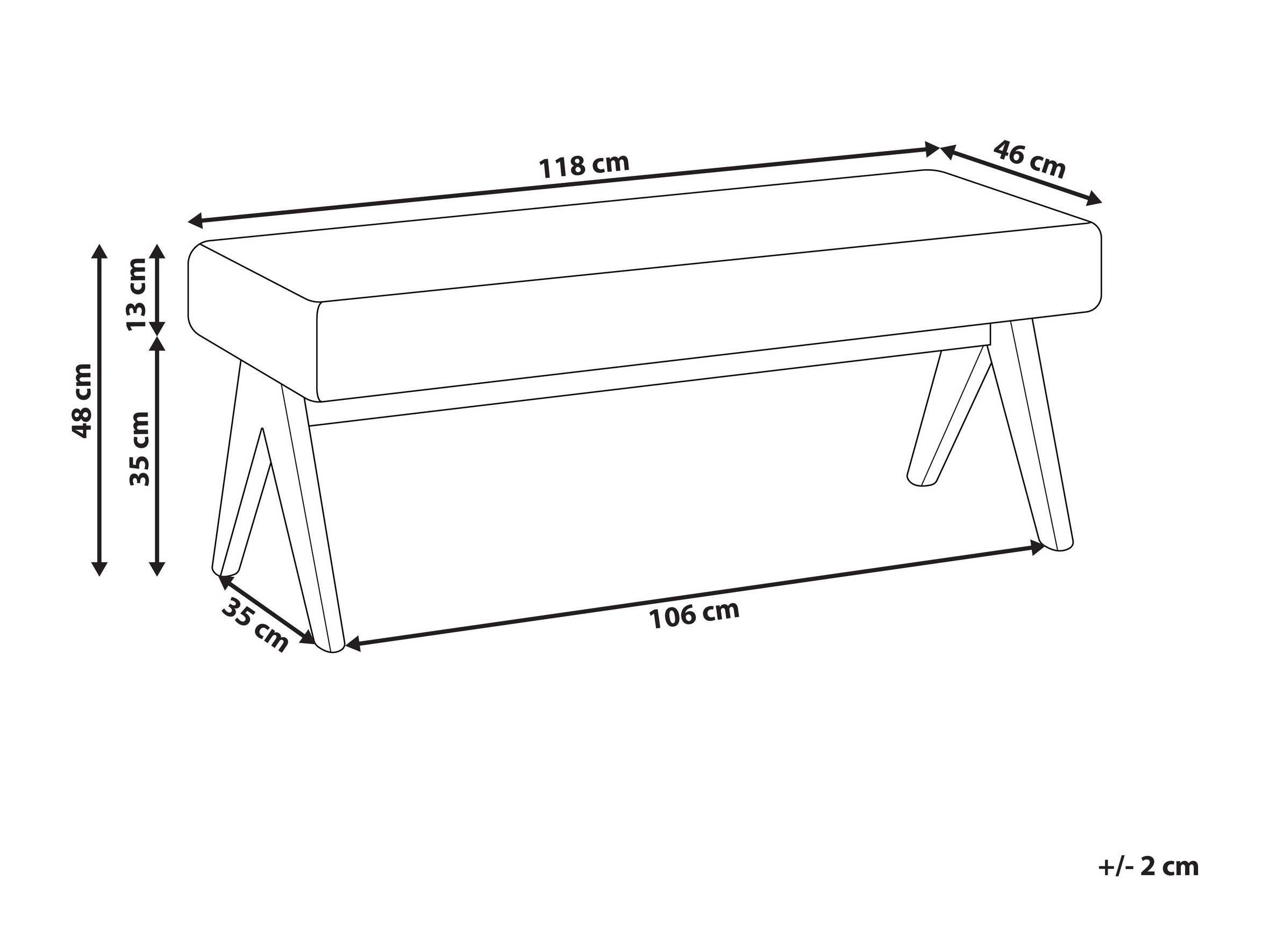 Klop z oblazinjenjem Berwyn 2714 (Črna + Svetel les)