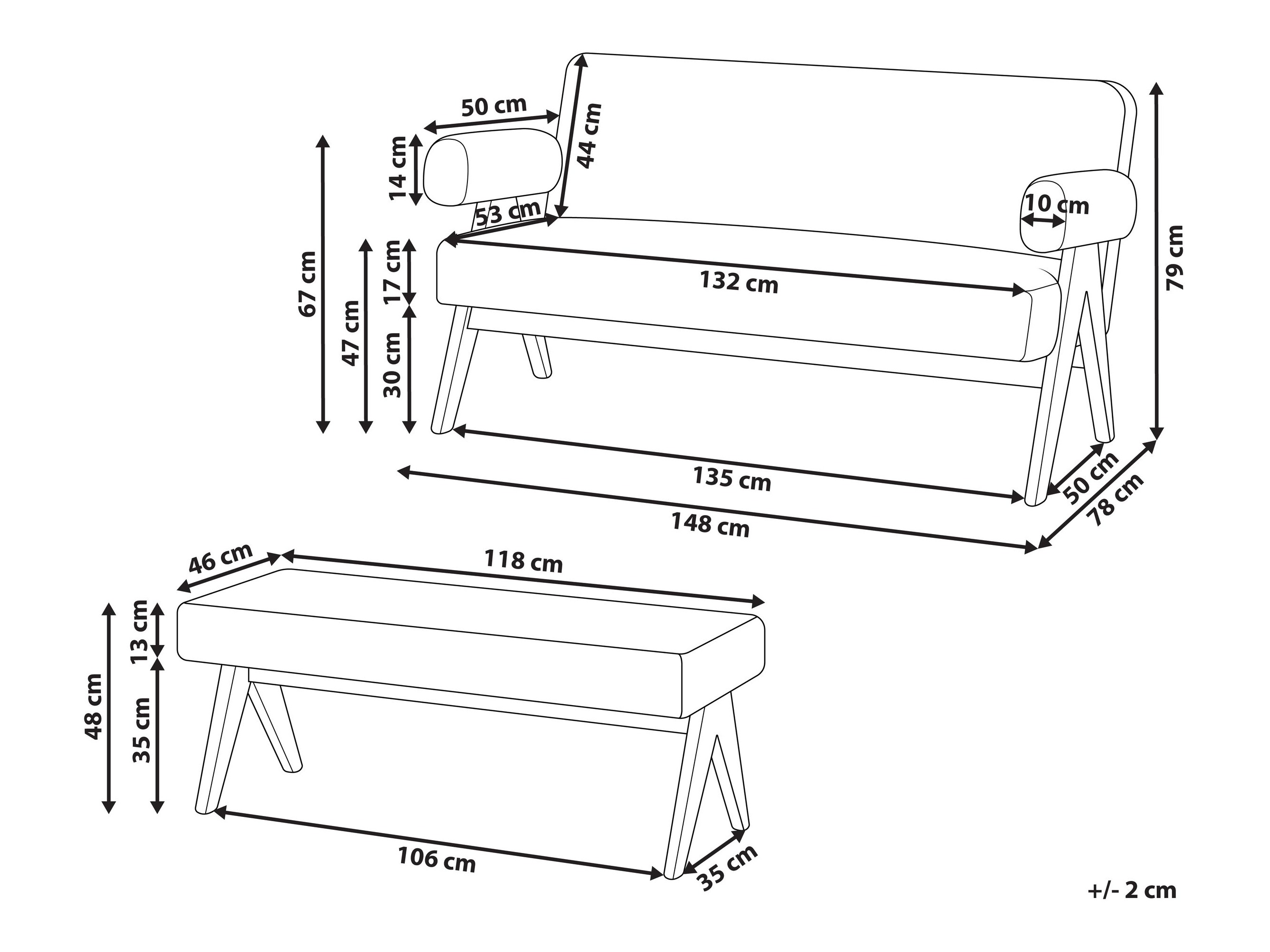 Komplet oblazinjenega pohištva Berwyn 2715 (Zelena + Svetel les)
