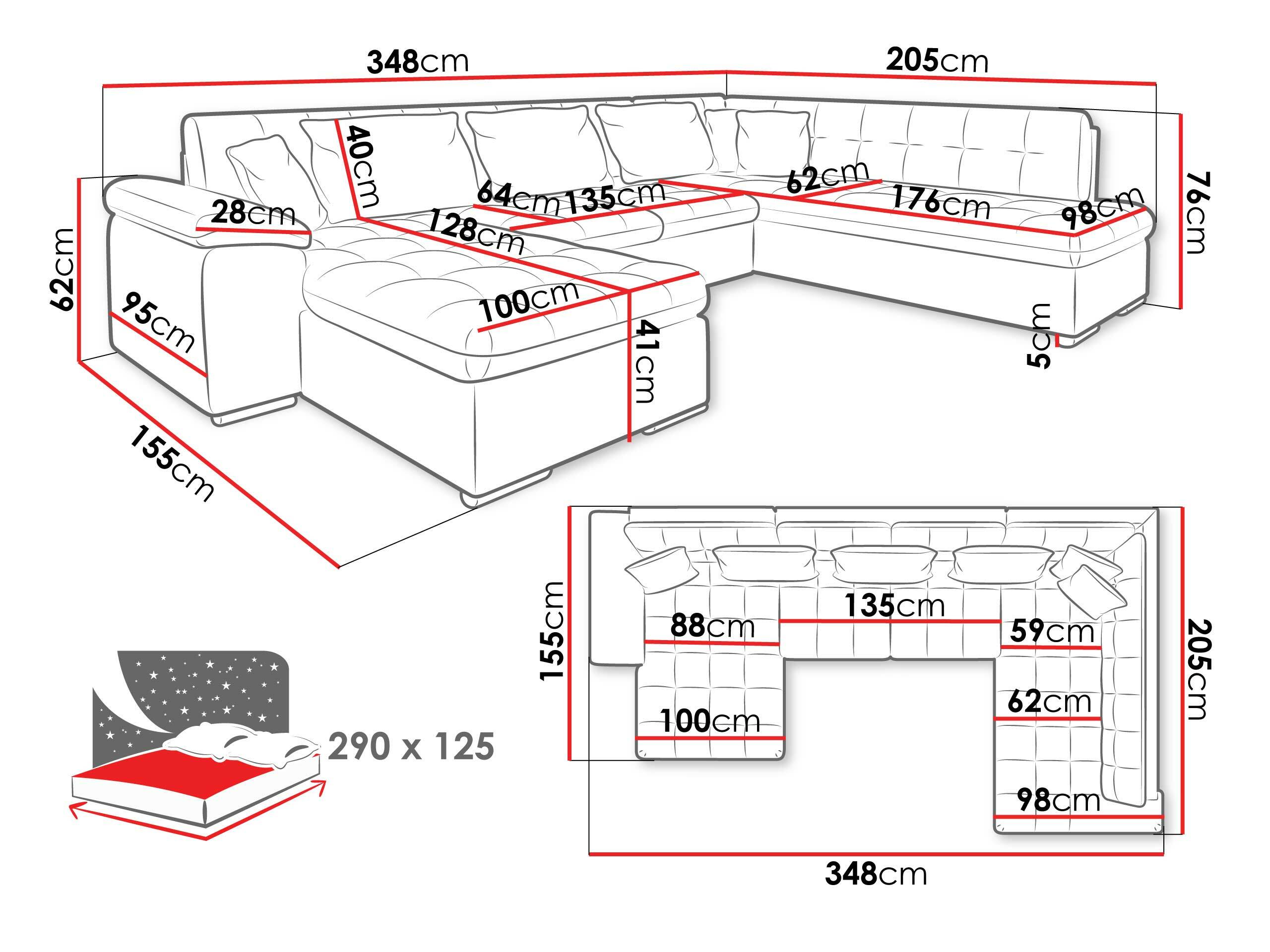 Kotna garnitura Comfivo Gemma (Levo)