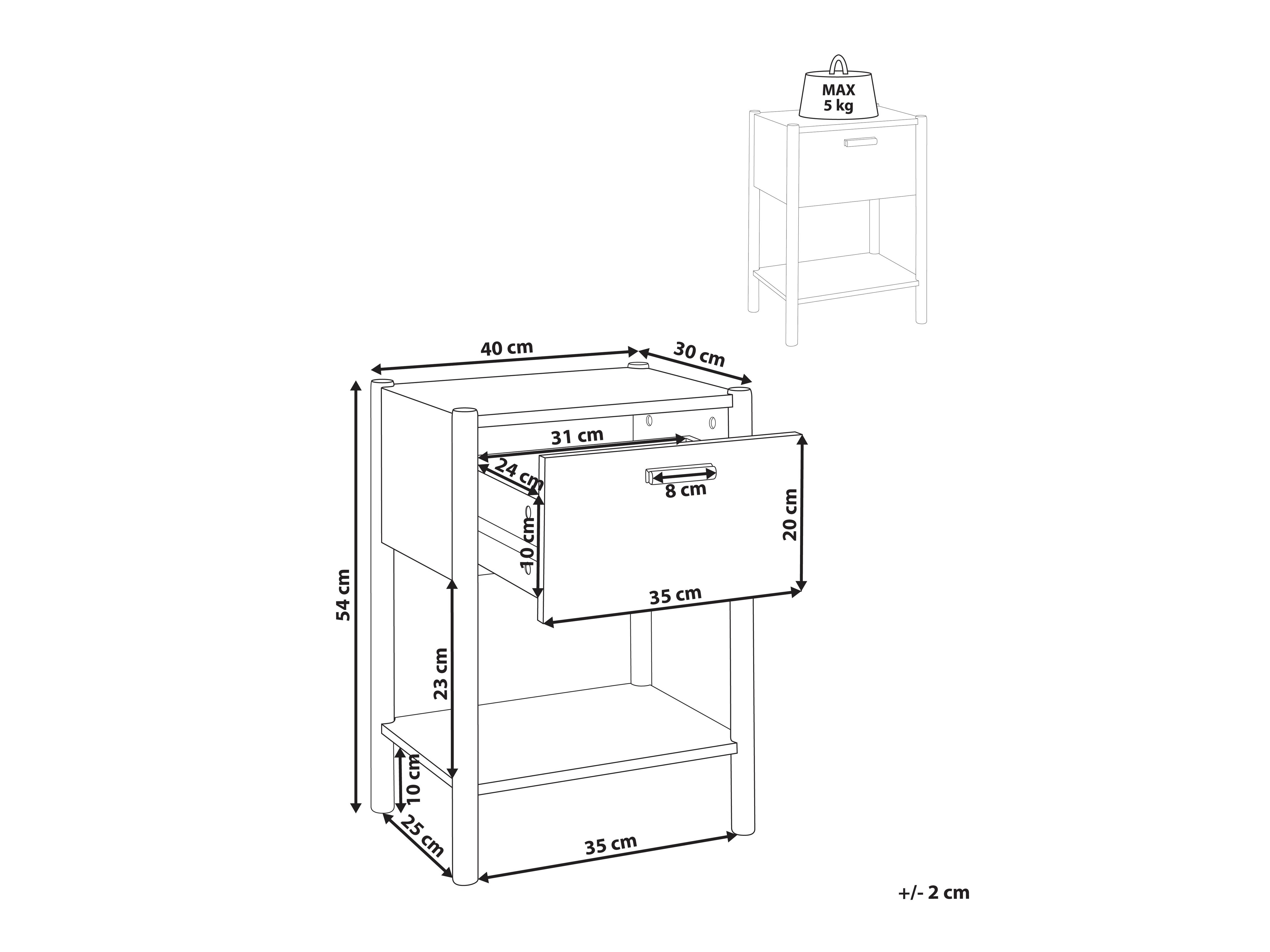 Nočna omarica Berwyn 2716