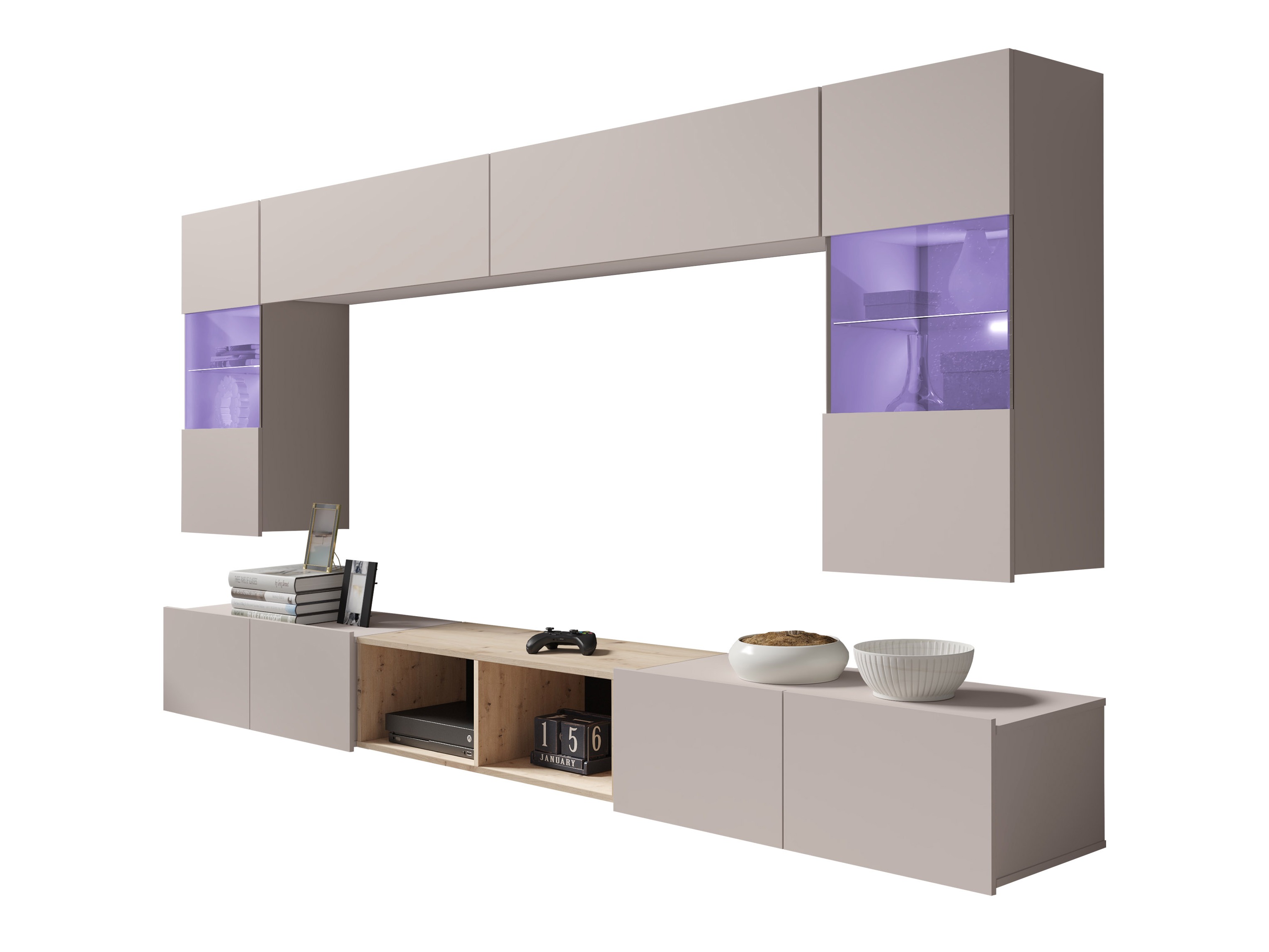 Komplet za dnevno sobo Remus XXIV (Kašmir + Artisan hrast)