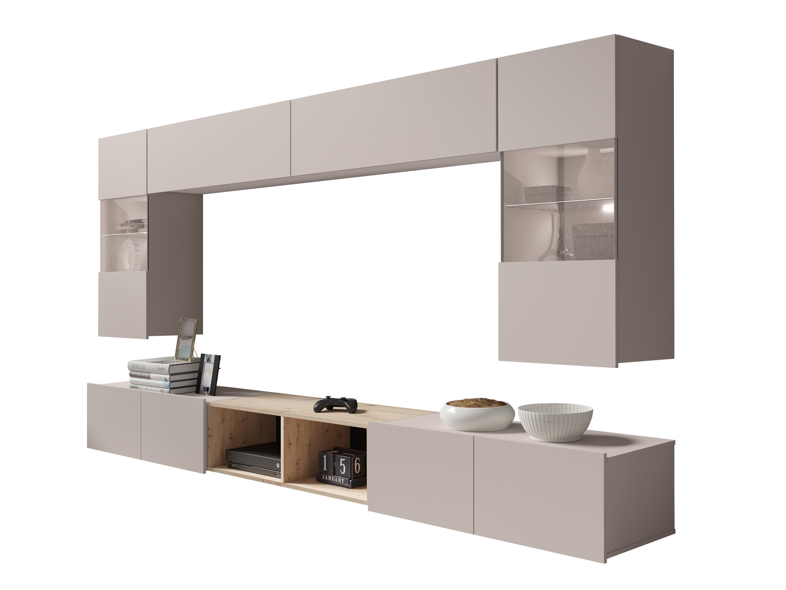 Komplet za dnevno sobo Tivdalu 144 (Kašmir + Artisan hrast)