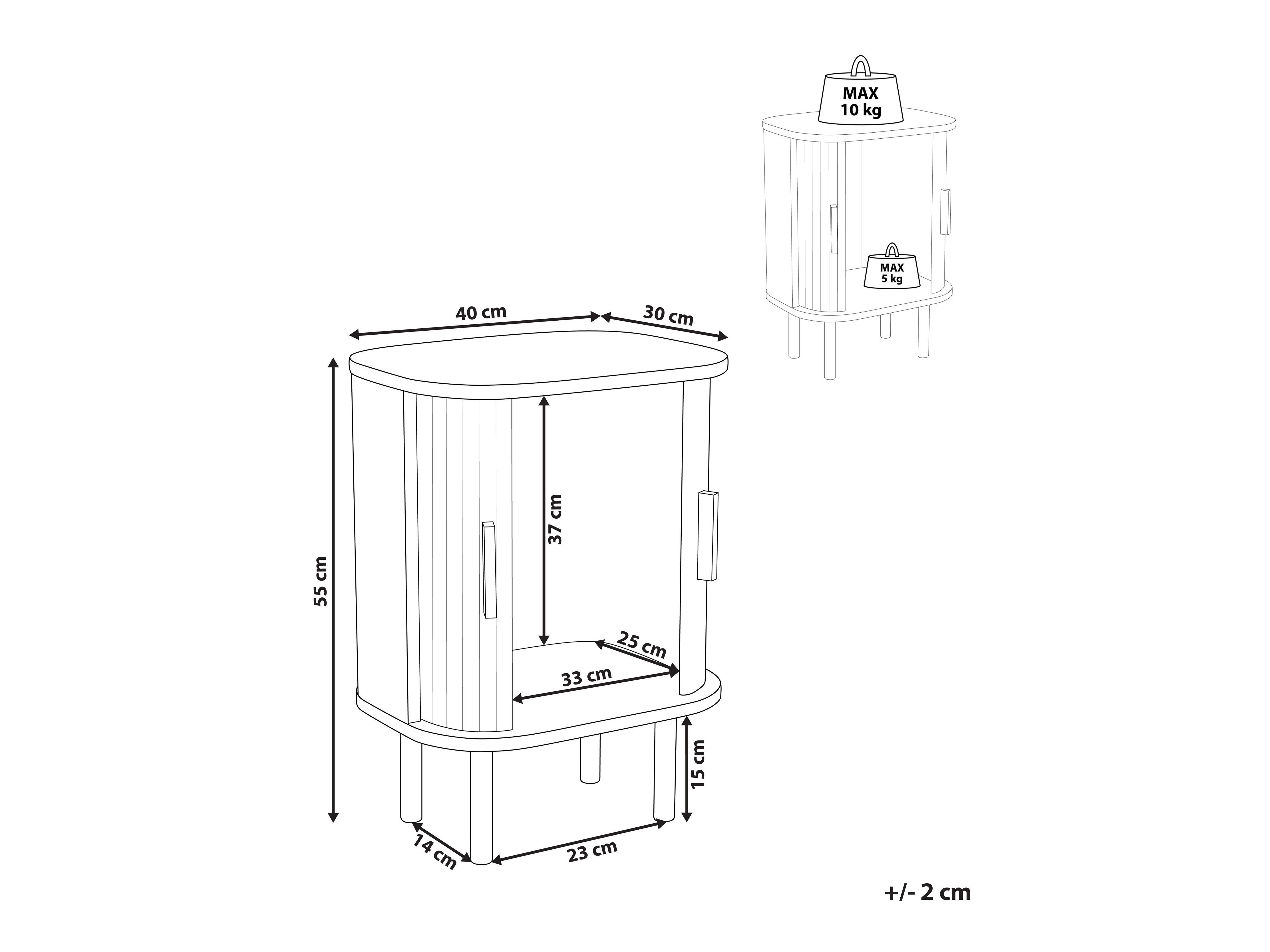 Nočna omarica Fencalu 111 (Temno rjava)