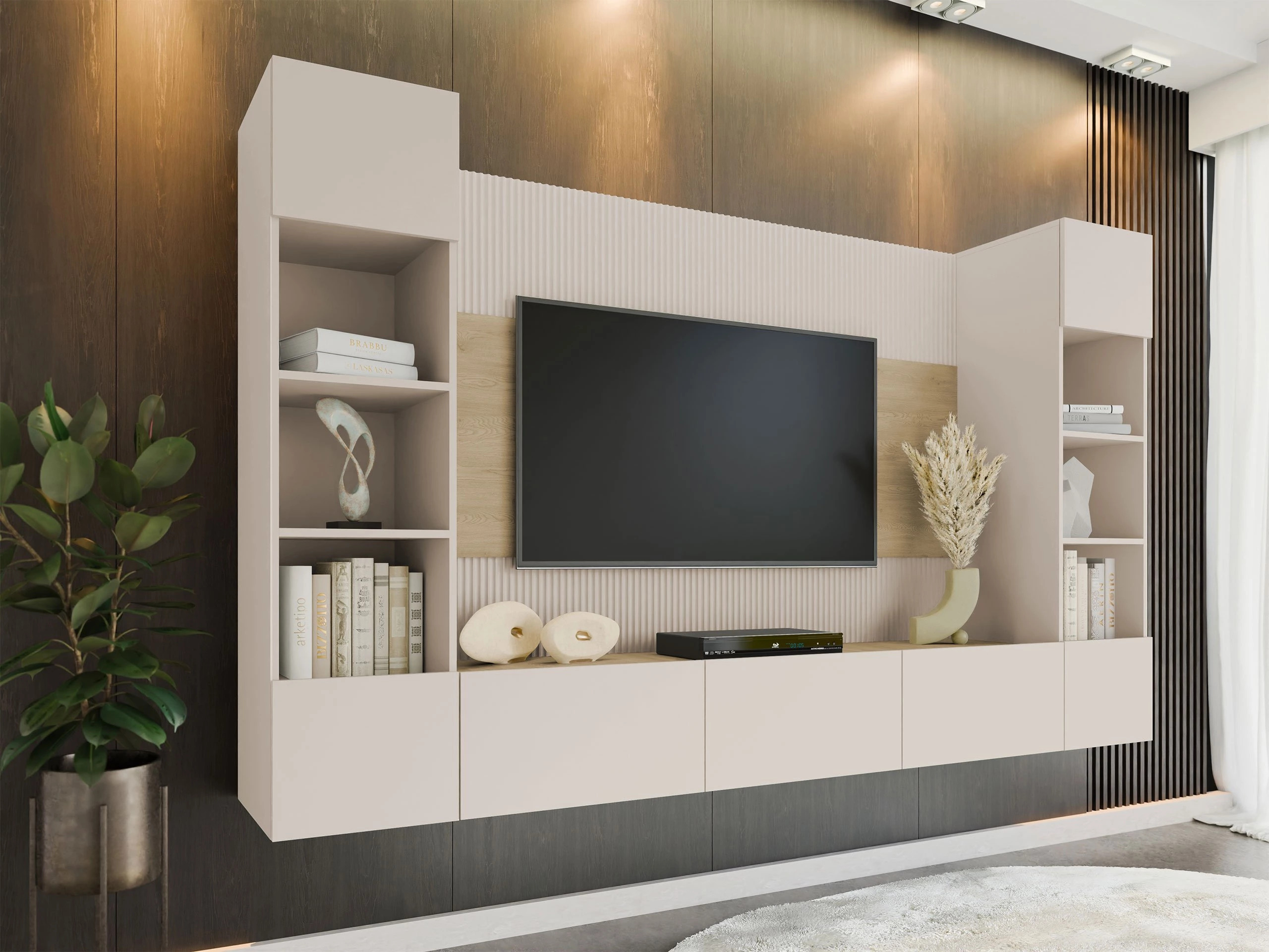 Komplet za dnevno sobo Comfivo Salix I (Bež + Hrast)