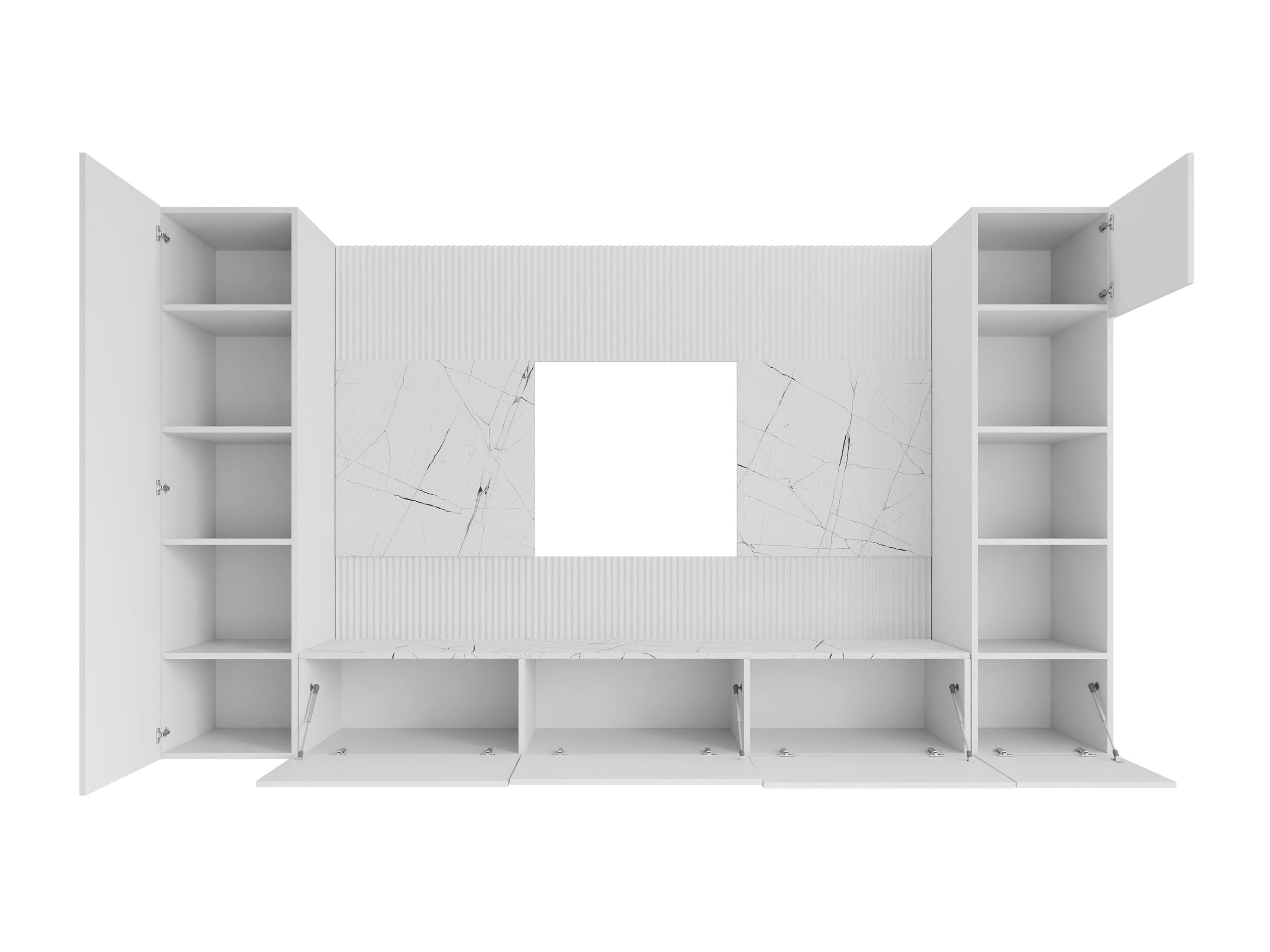 Komplet za dnevno sobo Comfivo Salix IV (Črna + Črni marmor)